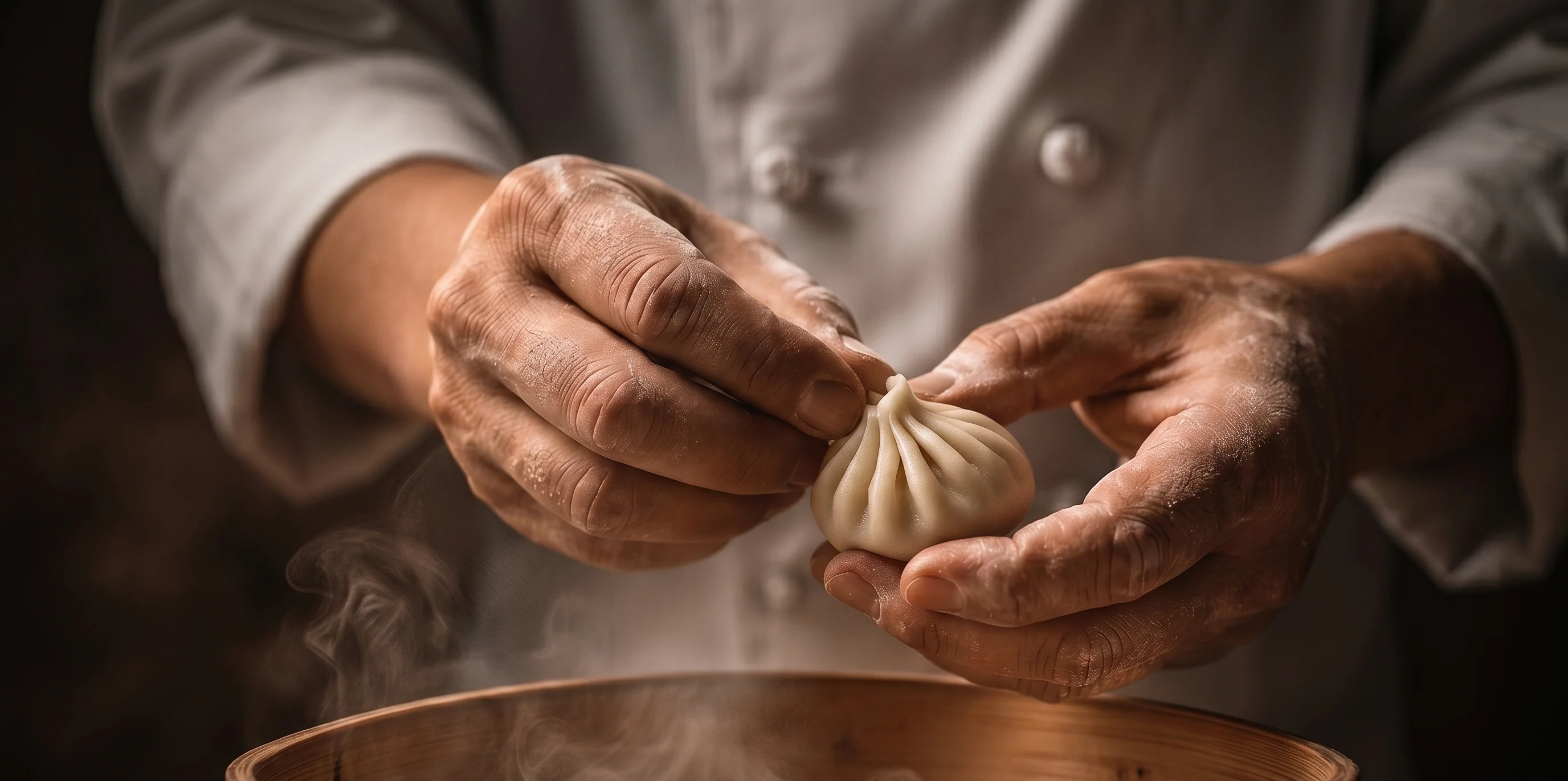 A restaurant chef preparing a dish