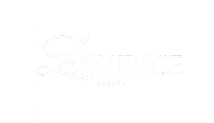 Logo of Los Mirage Events, elegant event planning service