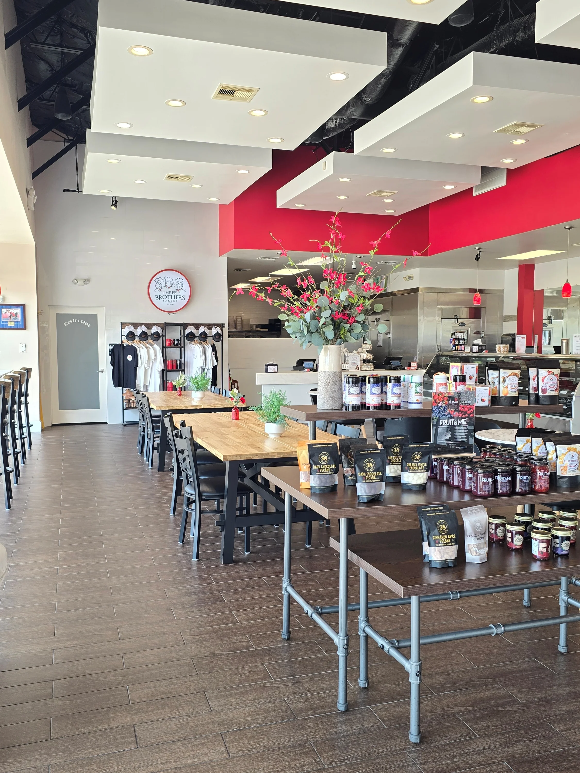 Modern restaurant interior with stylish decor and dining tables