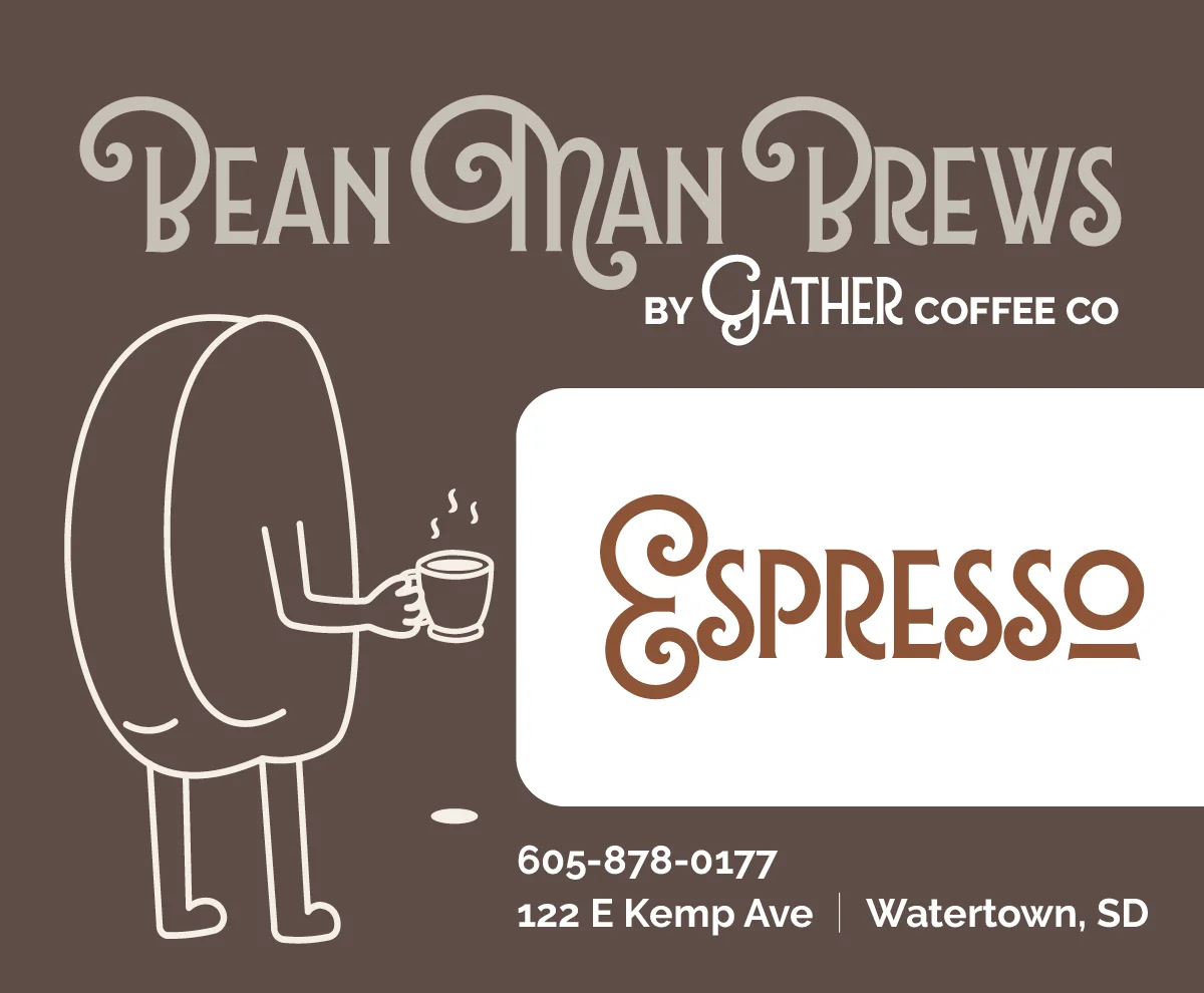 Espresso coffee served at Bean Man Brews in Watertown, SD