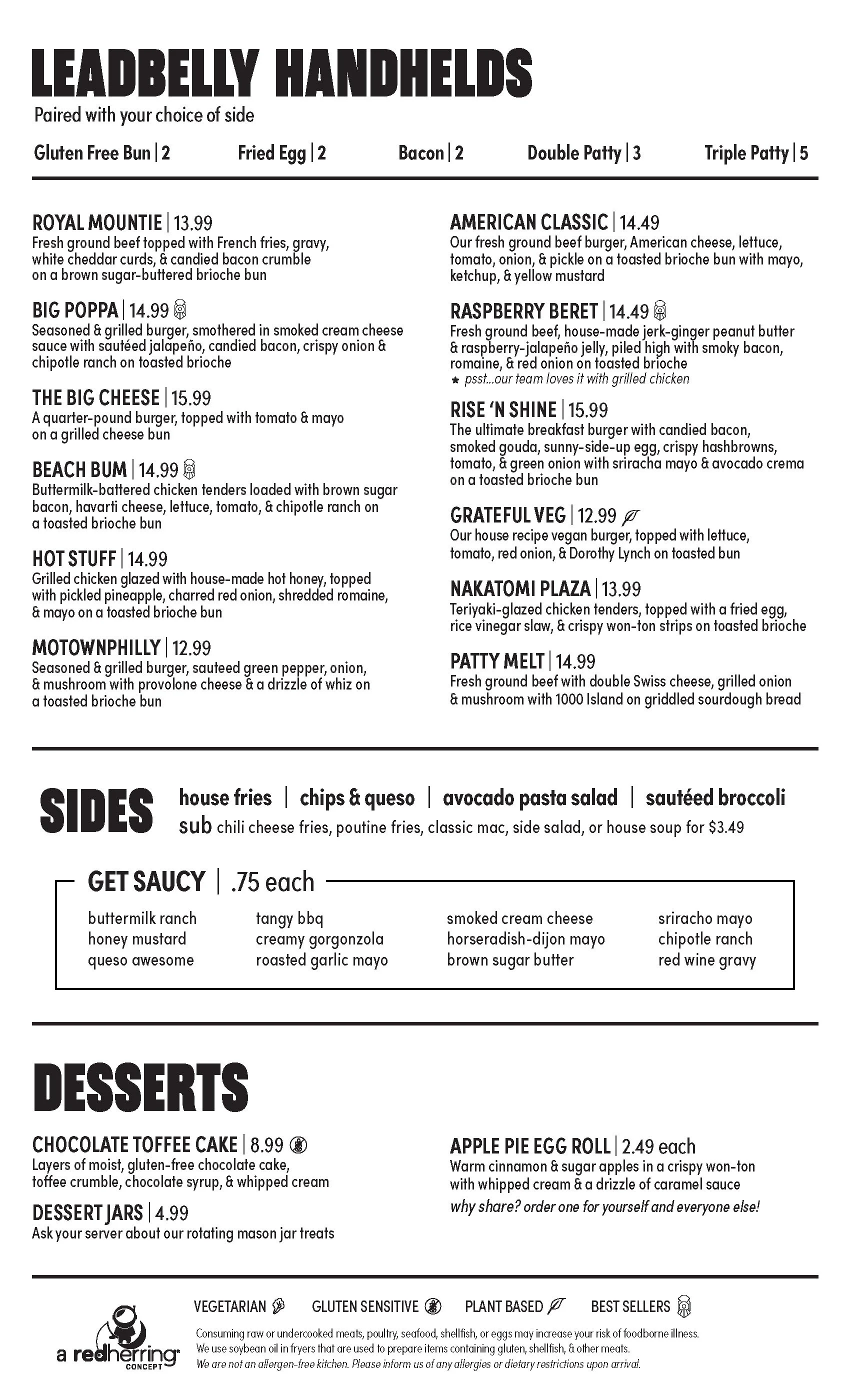 Explore the LeadBelly menu — stacked burgers, loaded fries, reimagined pub classics, and signature cocktails. Bold flavors served fresh in Lincoln’s Haymarket. 