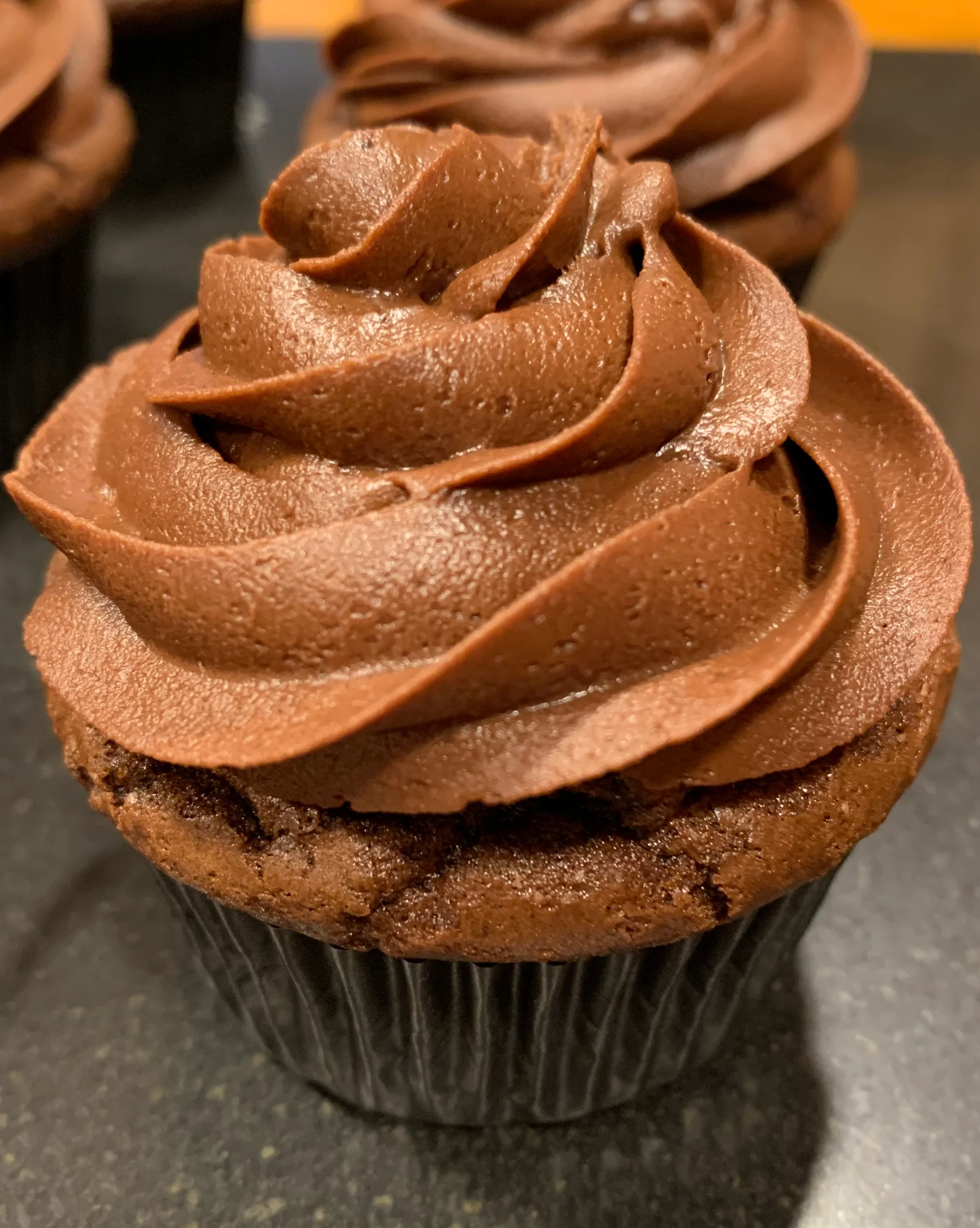 Decadent chocolate cupcake with rich frosting