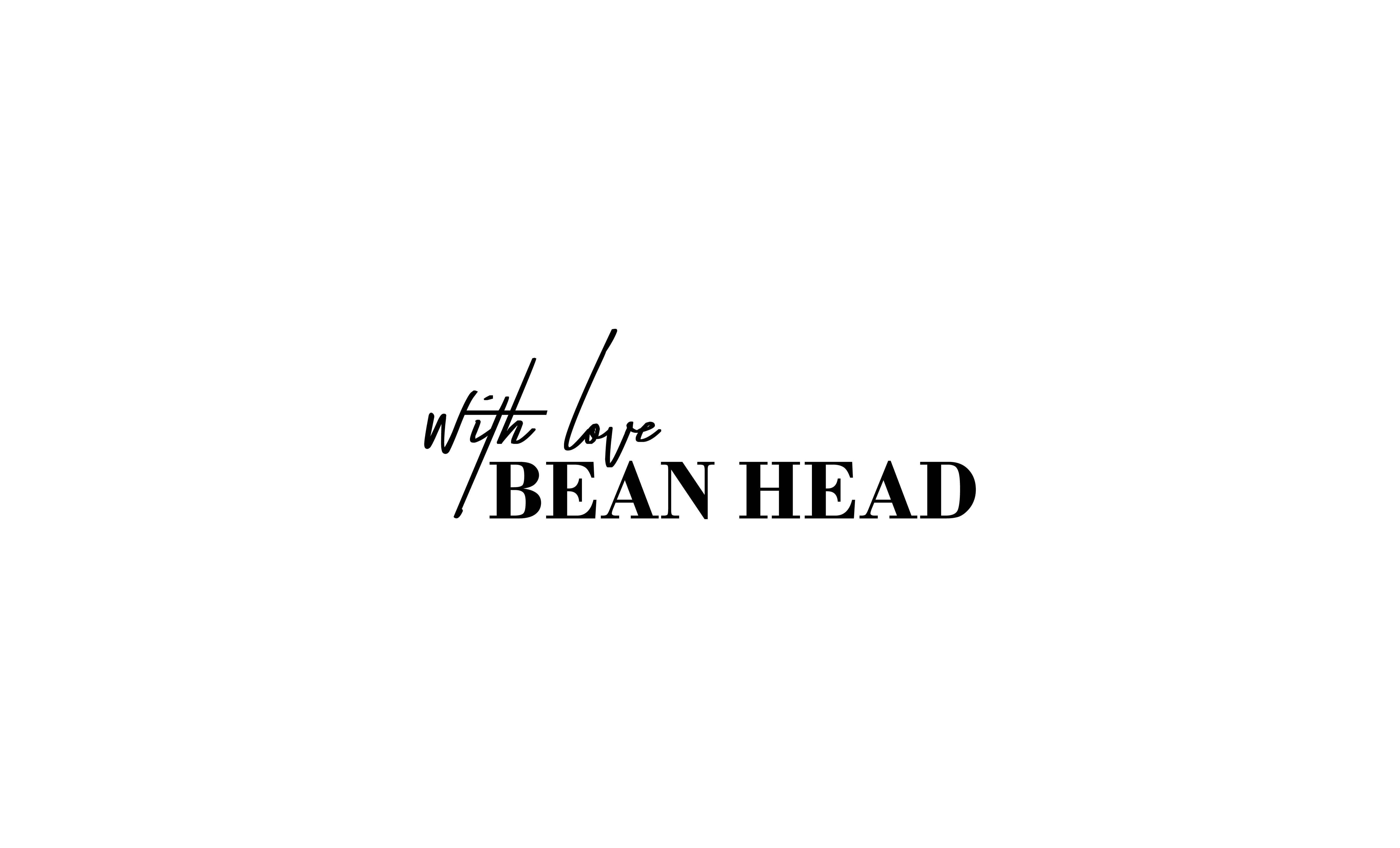 Logo design for Bean Head coffee shop with a stylish font