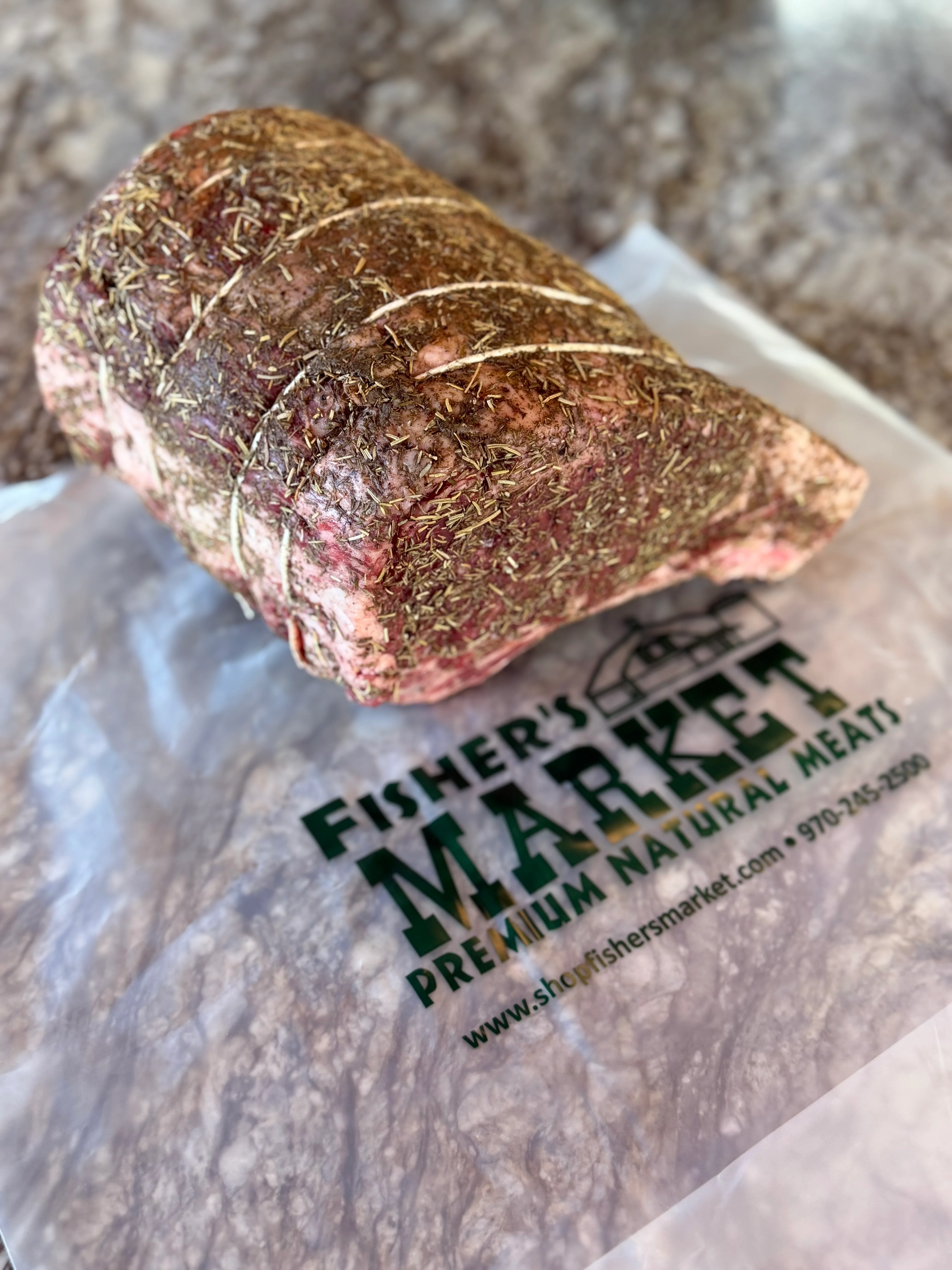 Seasoned beef roast ready for cooking