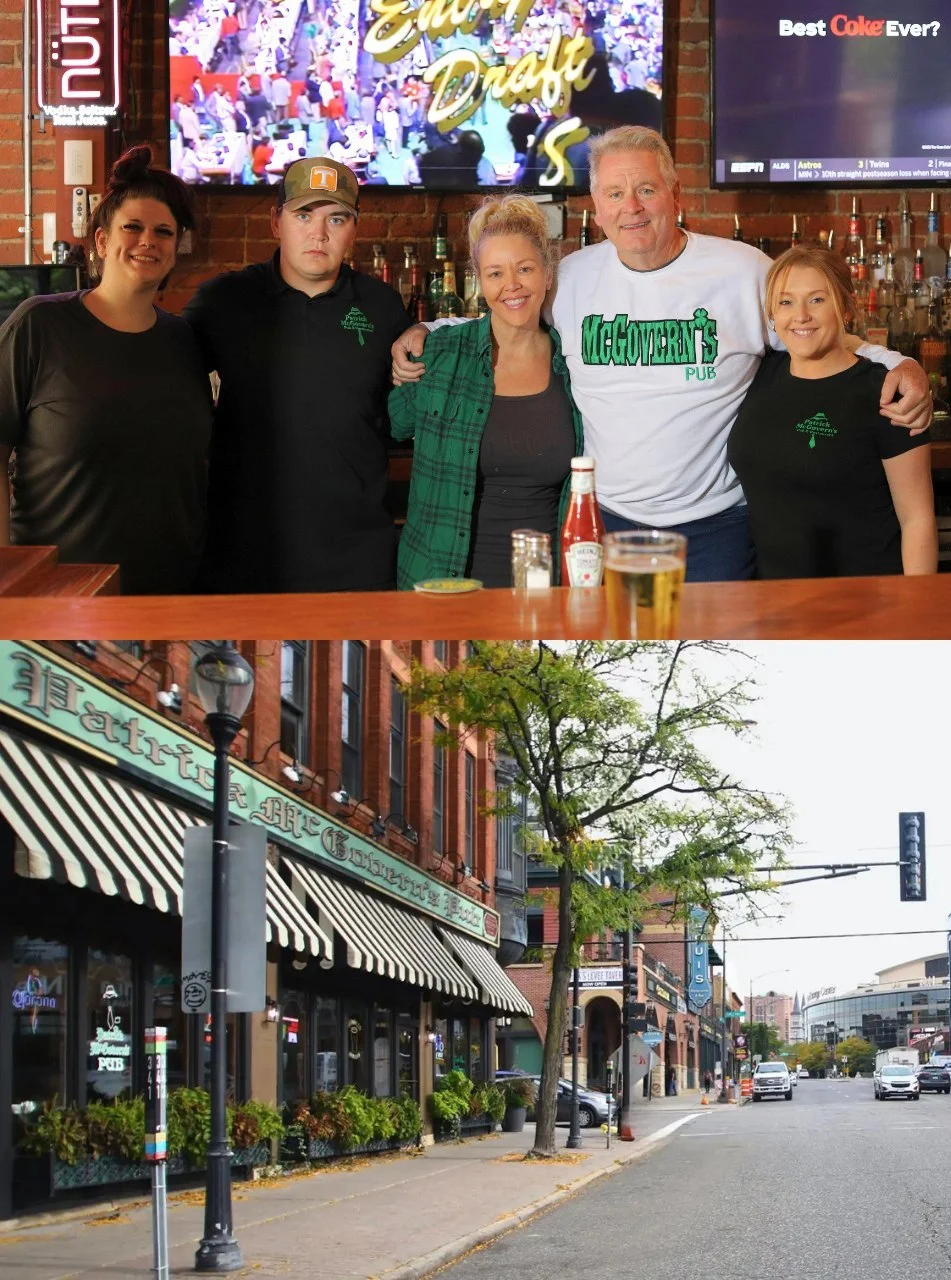 Friendly pub staff at McGovern's with a cozy bar atmosphere