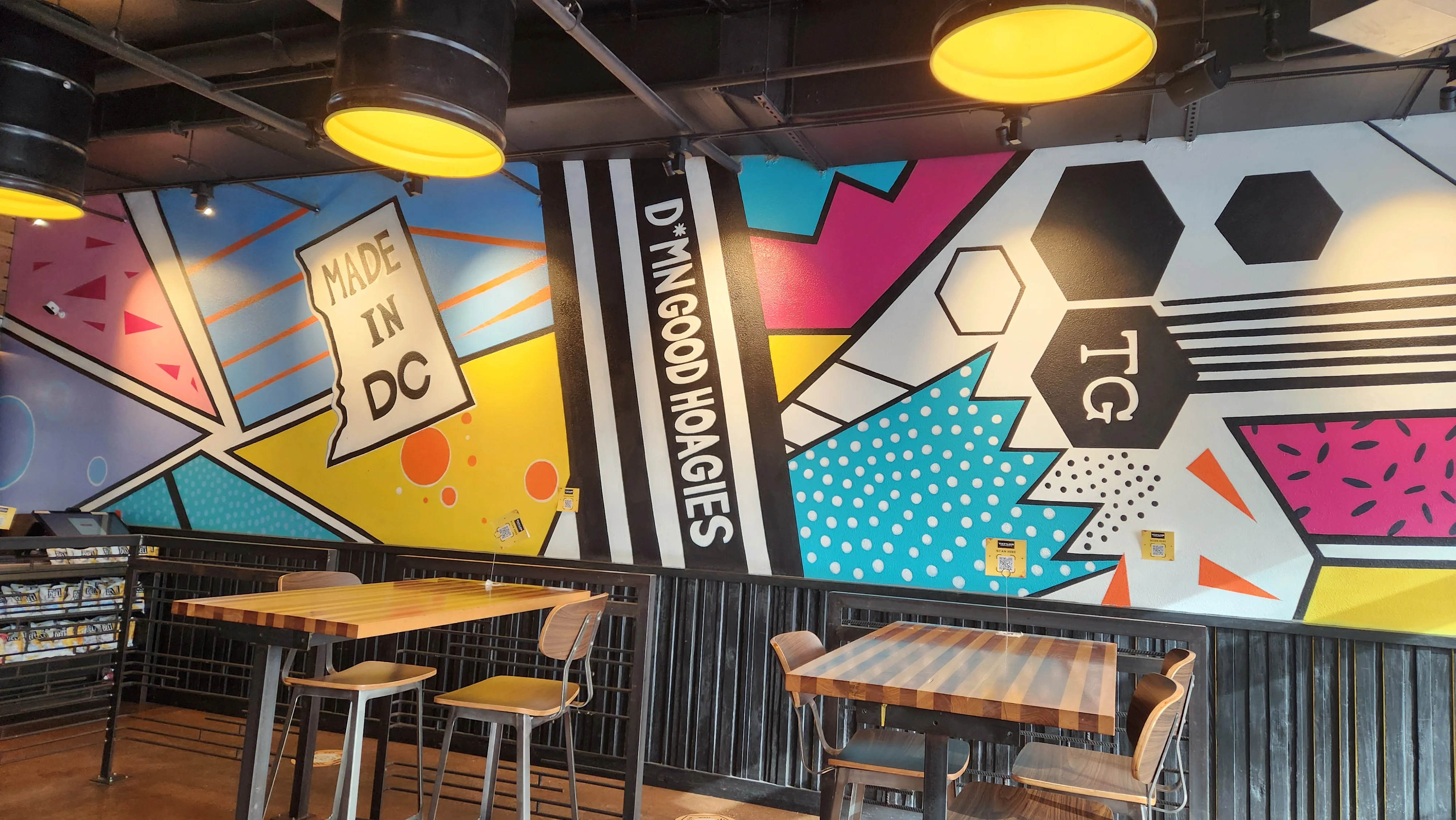 Taylor Gourmet interior - graffiti wall