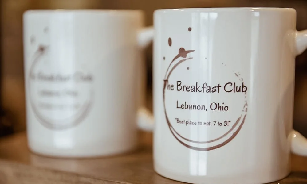 Coffee mugs from The Breakfast Club in Lebanon, Ohio