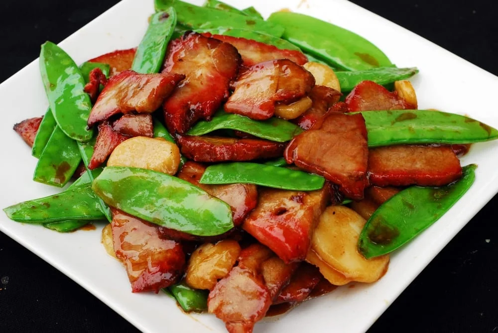 BBQ Pork with Snow Peas