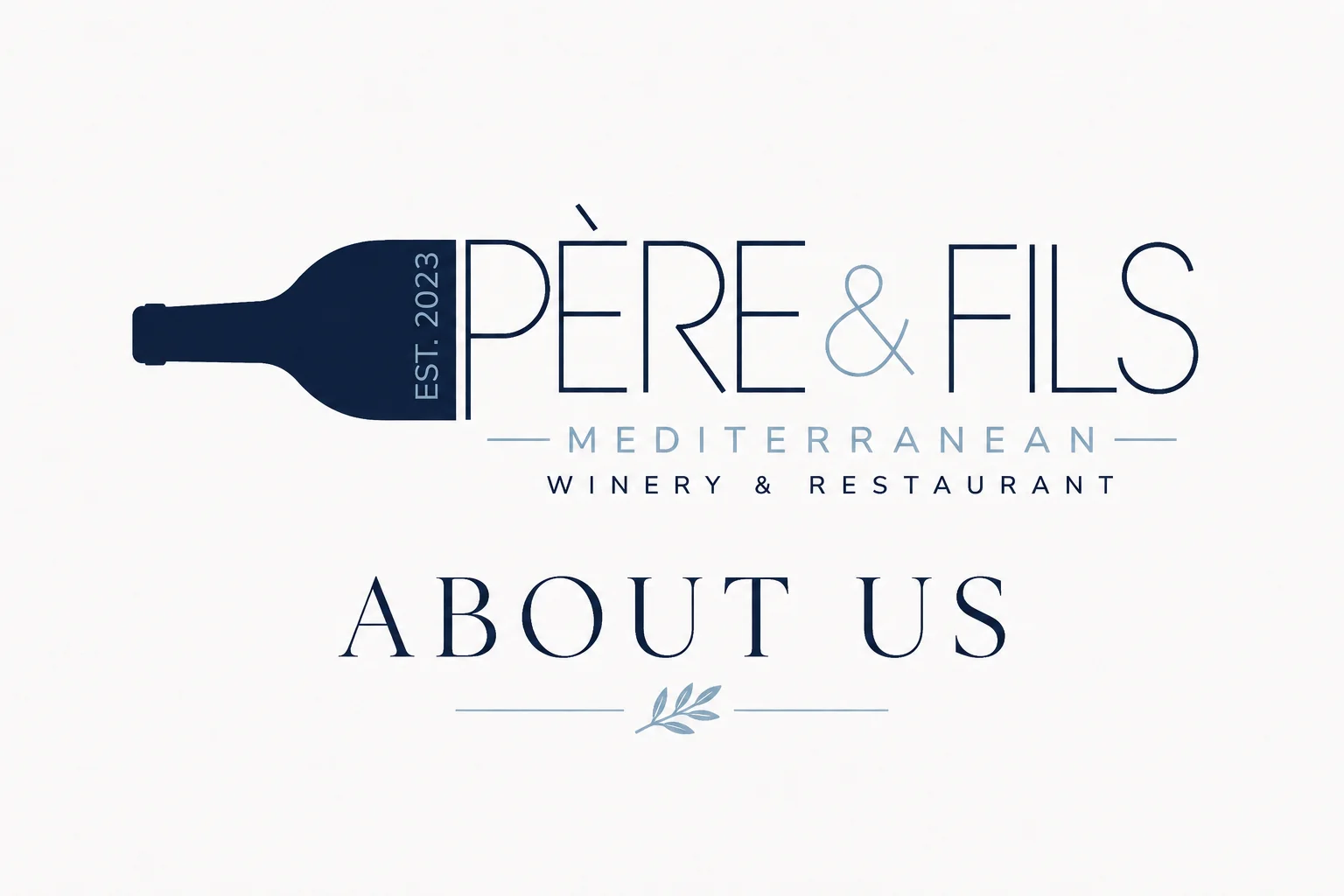 Logo of PÈRE & FILS Mediterranean Winery & Restaurant