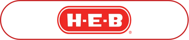H-E-B grocery store logo in red and white