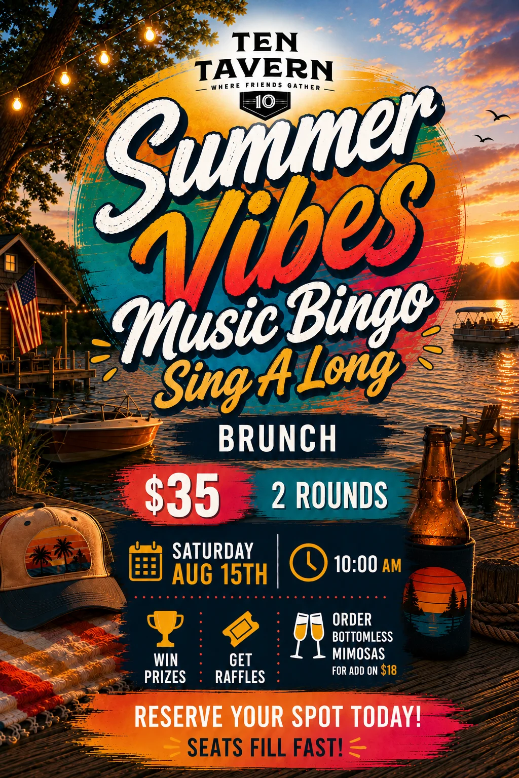 Summer Vibe Music Bingo