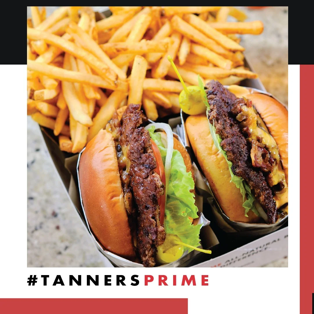 Juicy American cheeseburgers with crispy fries