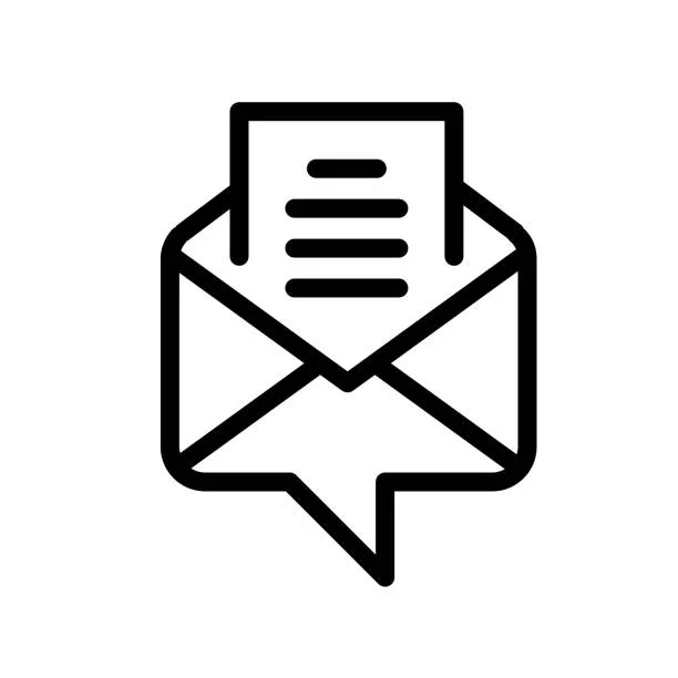 Icon of an envelope with a document inside