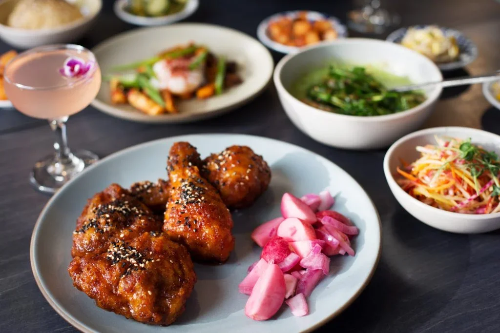 plate of miss kim's korean fried chicken