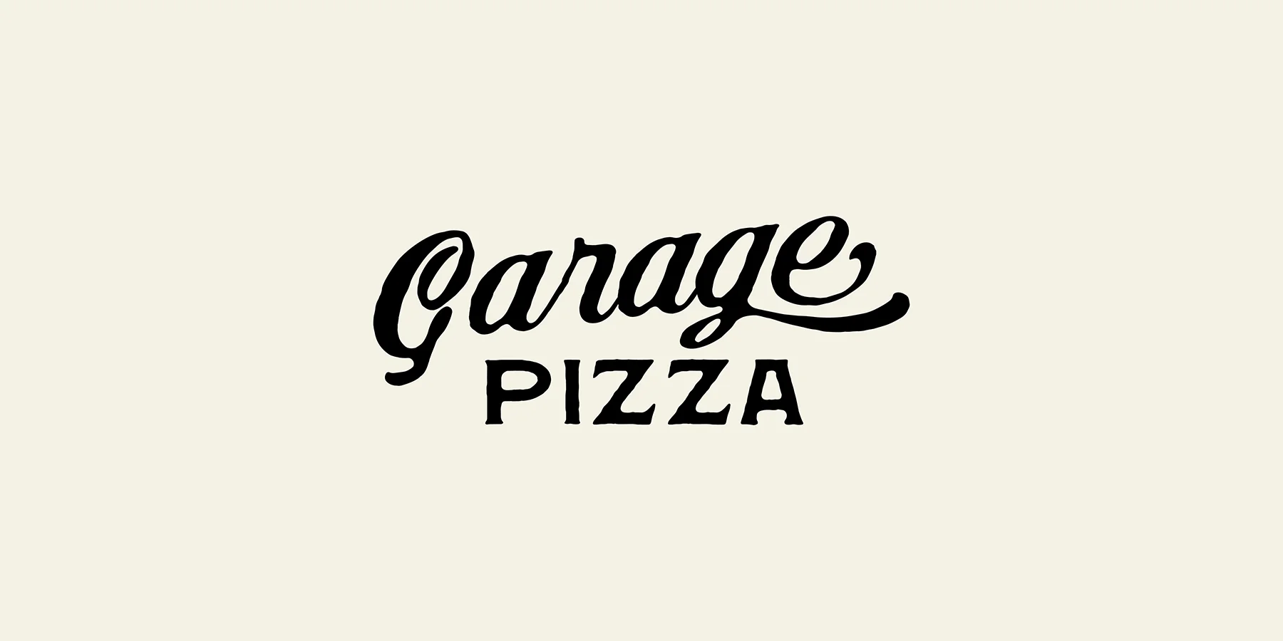 Garage Pizza logo with stylish typography