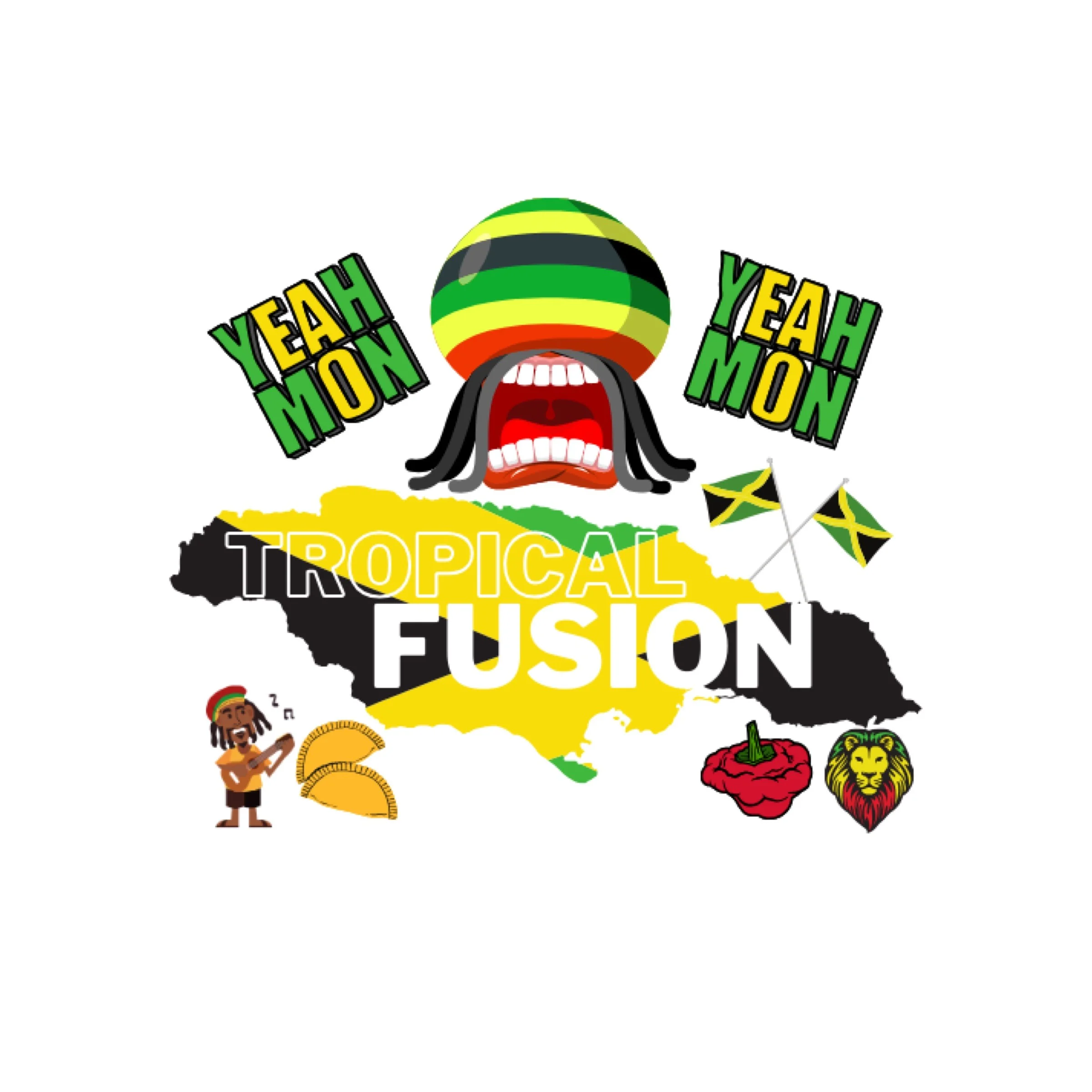 Delicious Jamaican dish served in a vibrant setting