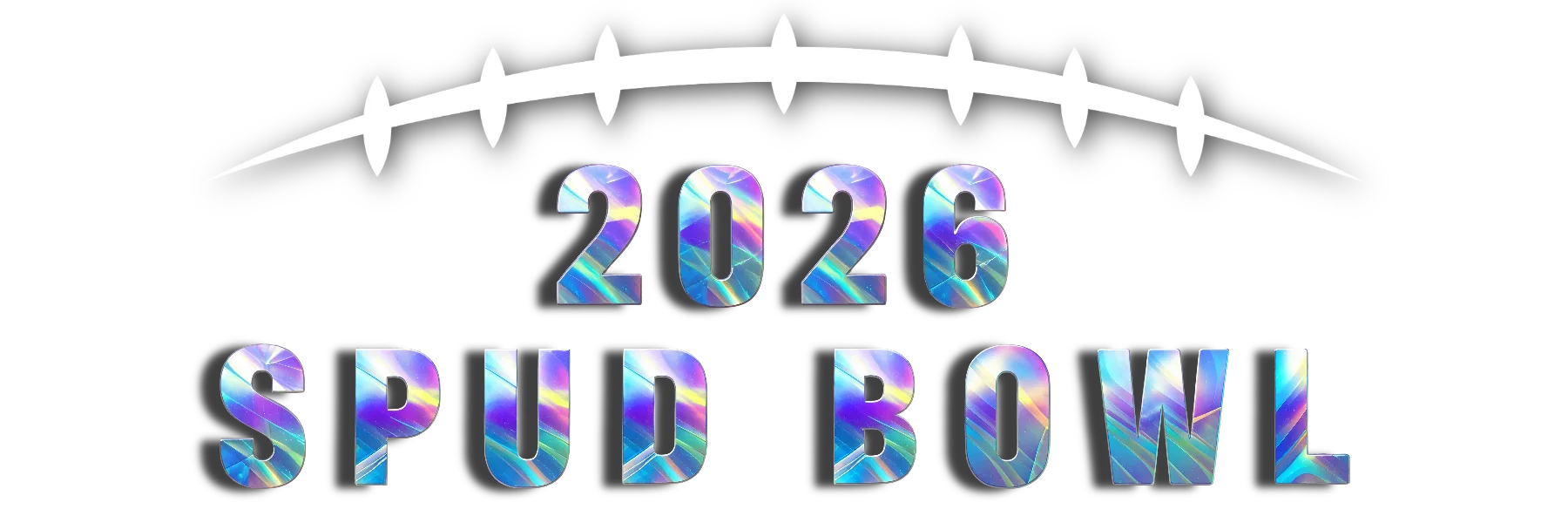 2026 Spud Bowl logo with colorful text and football graphic