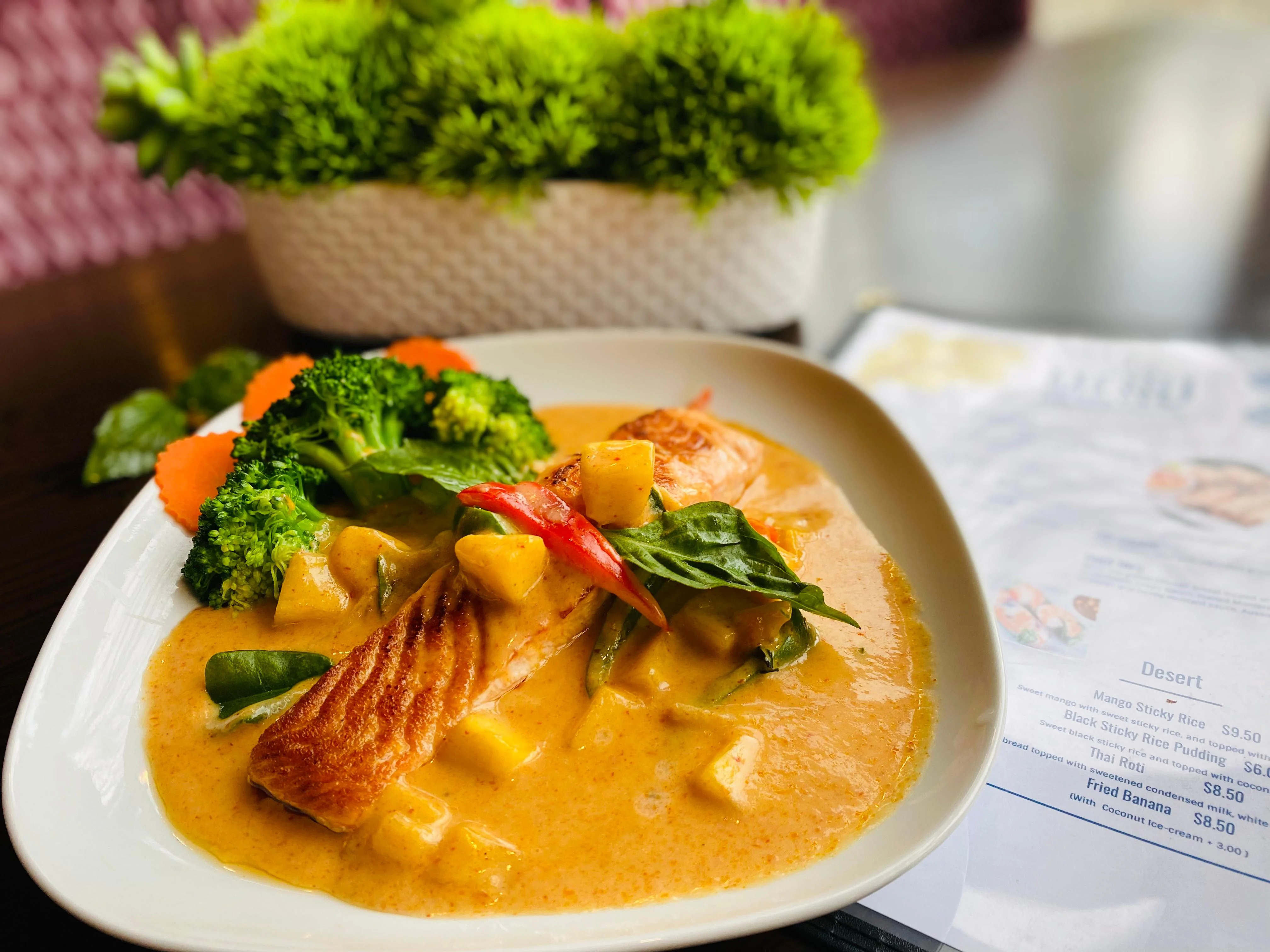 Salmon Mango Ginger Curry