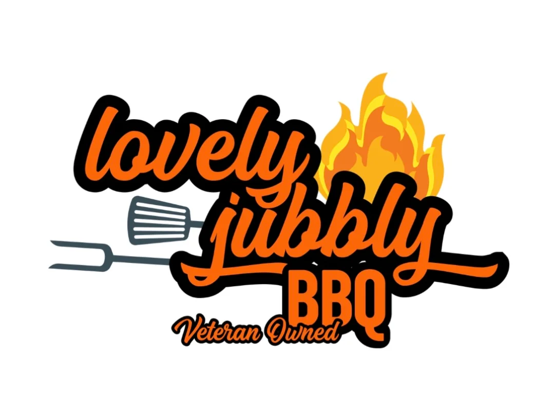 Logo of Lovely Jubbly BBQ, a veteran-owned barbecue business
