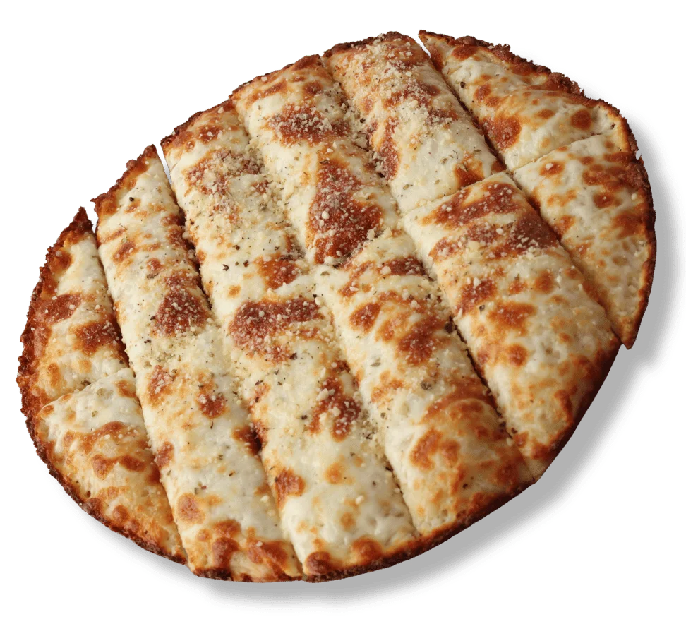 Delicious cheesy bread with melted cheese and golden crust.