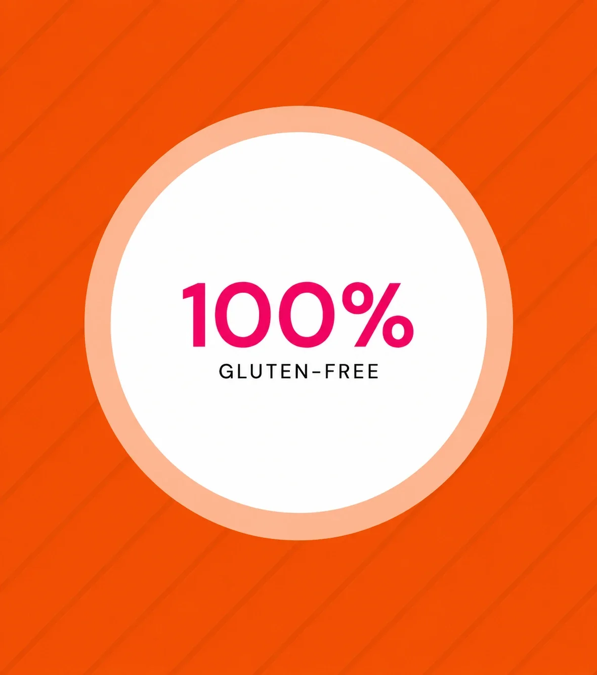 100% gluten-free food guarantee sign