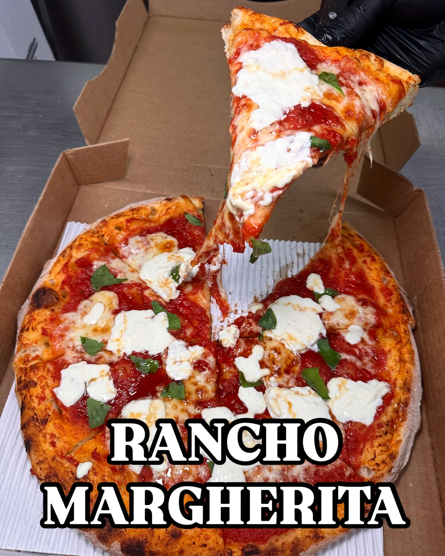 Delicious Margherita pizza with fresh mozzarella and basil