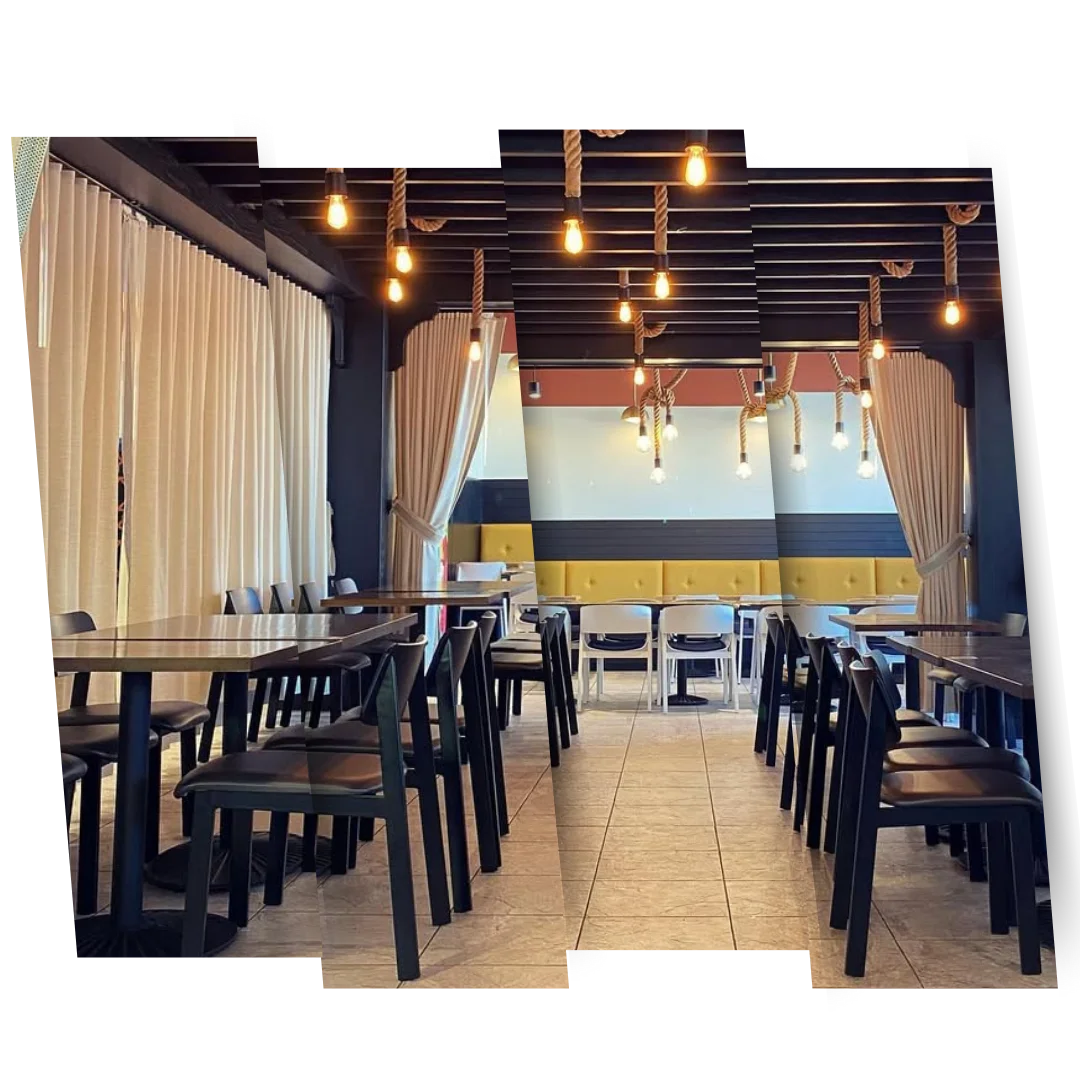 Warm and welcoming dining area at Malek Al Kabob