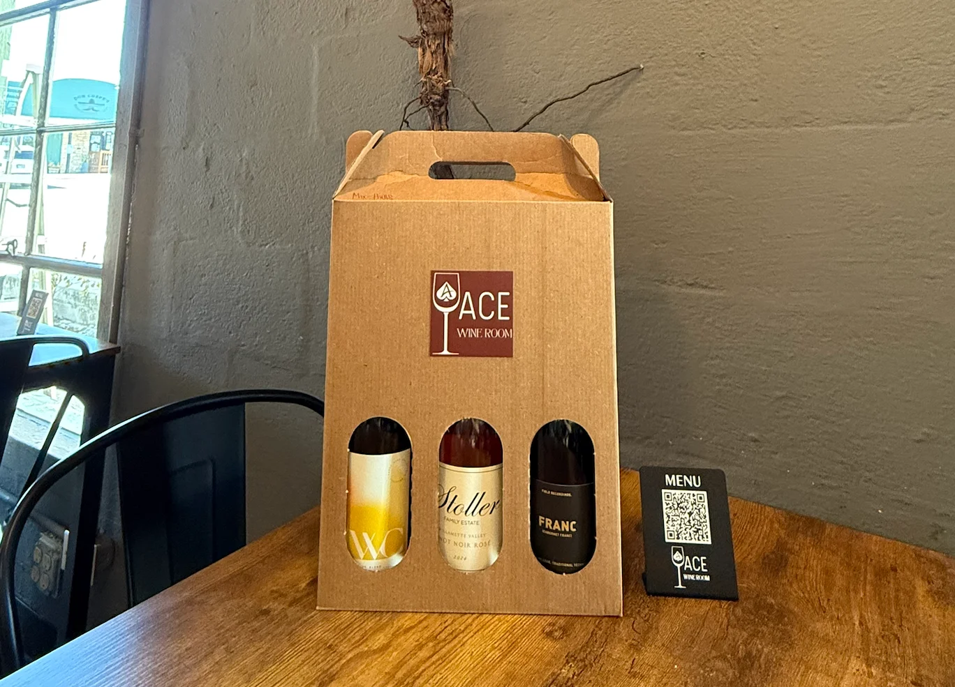 Wine selection display in a cozy wine room