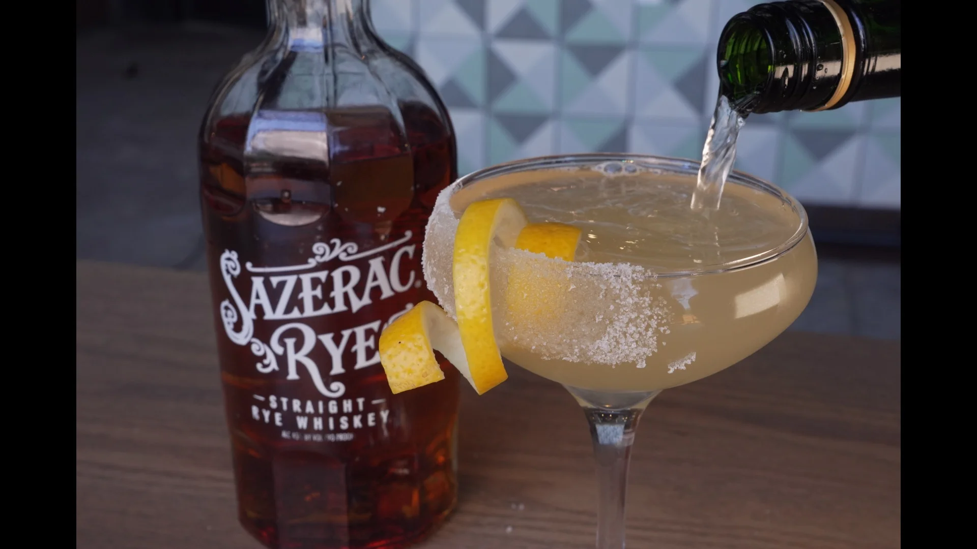 Bubbly Bull Sazerac Rye Whiskey French 75