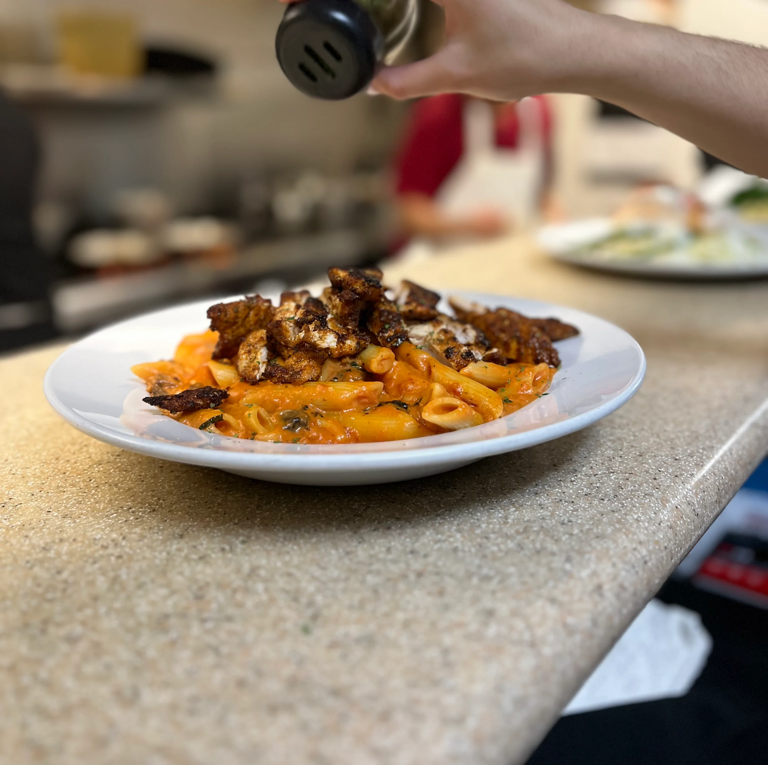 Penne Vodka with Blackened Chicken