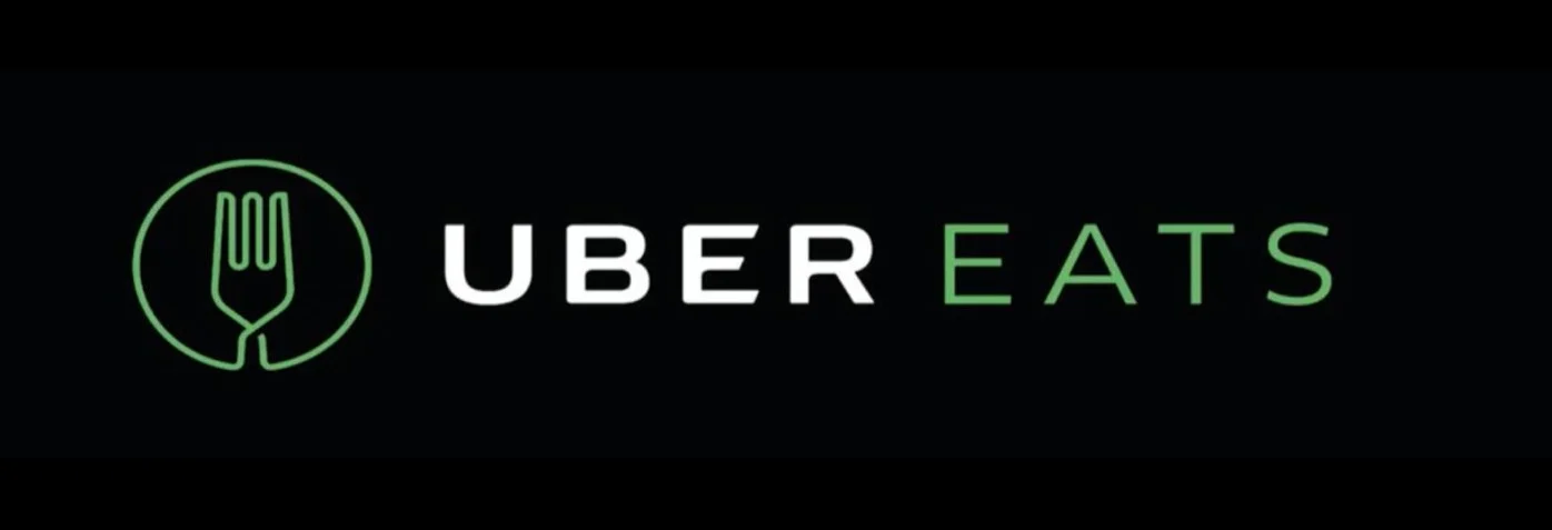 Uber Eats logo on a black background