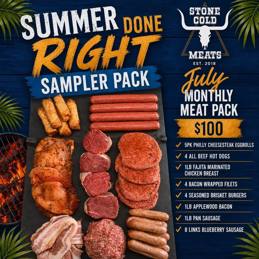 Promotional poster for bulk chicken drumsticks at Stone Cold Meats.