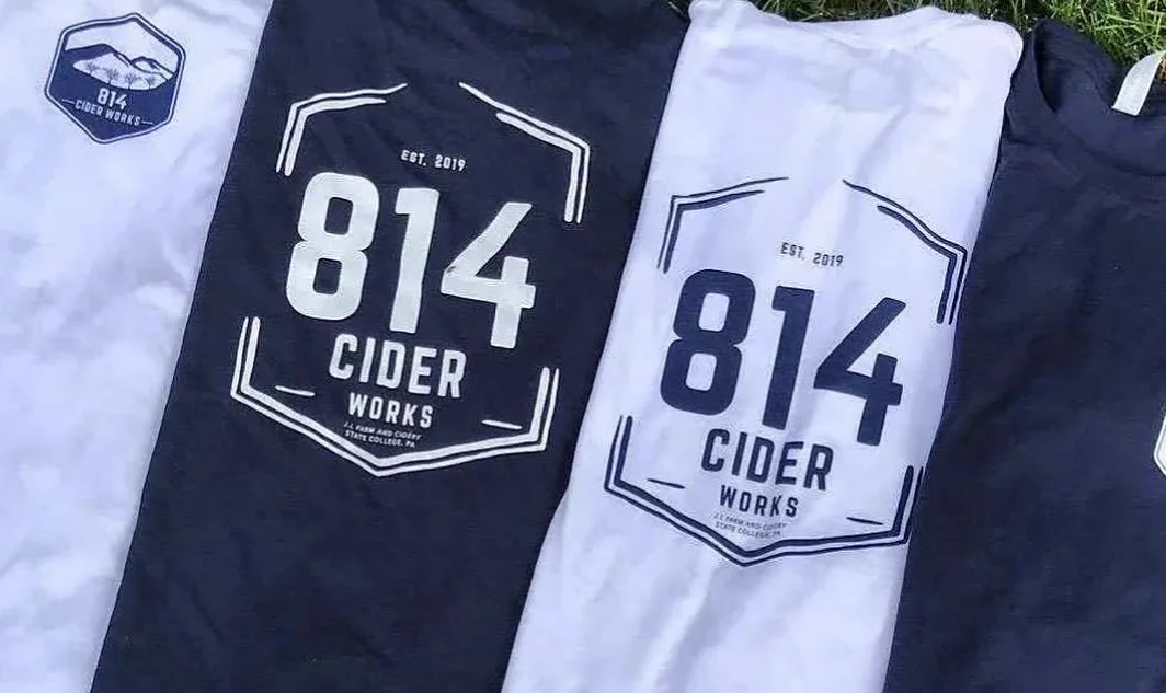 Apparel and accessories from 814 Cider Works on grass
