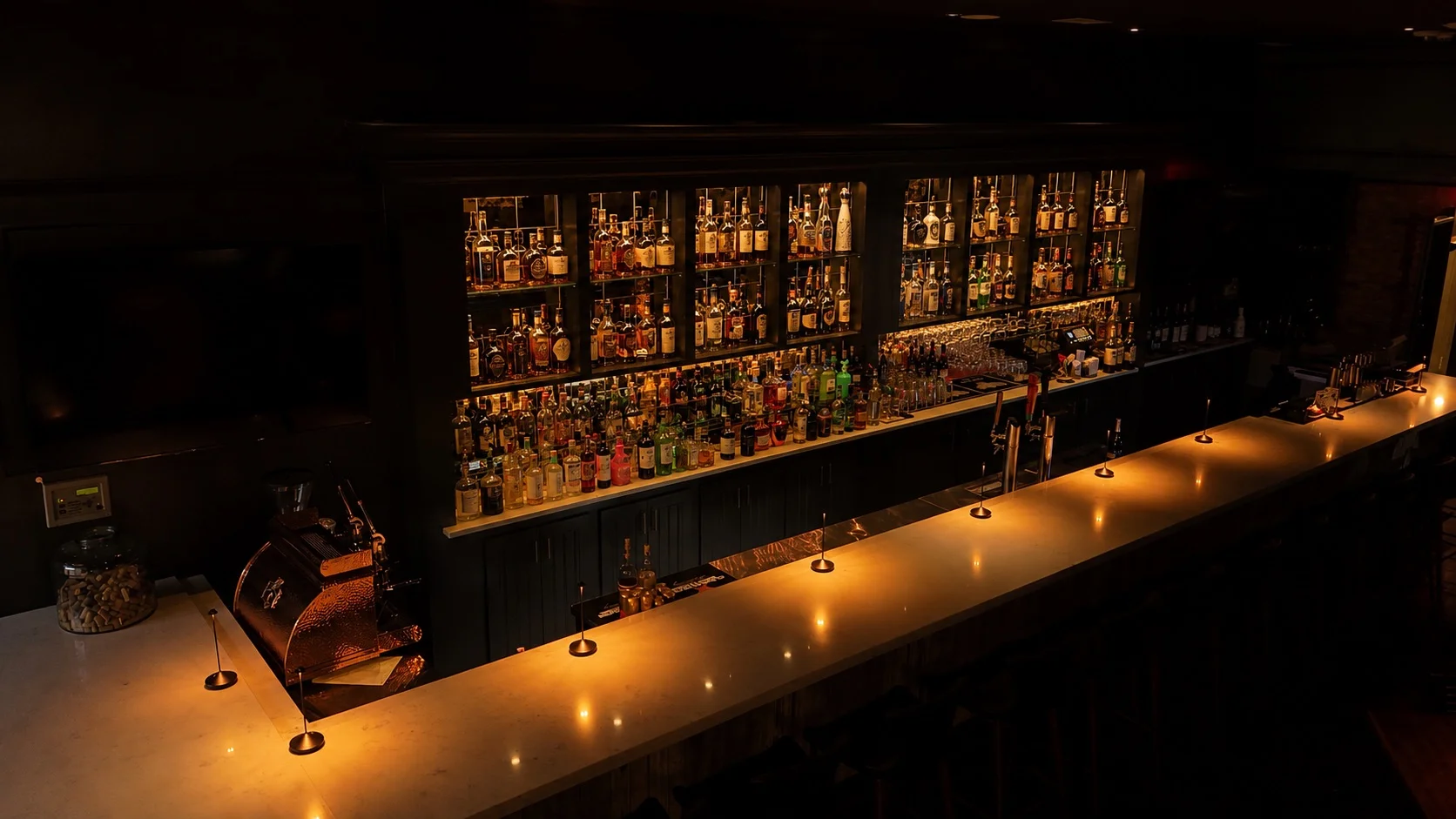 Craft cocktail bar at Bistro off Broad in Downtown Winder
