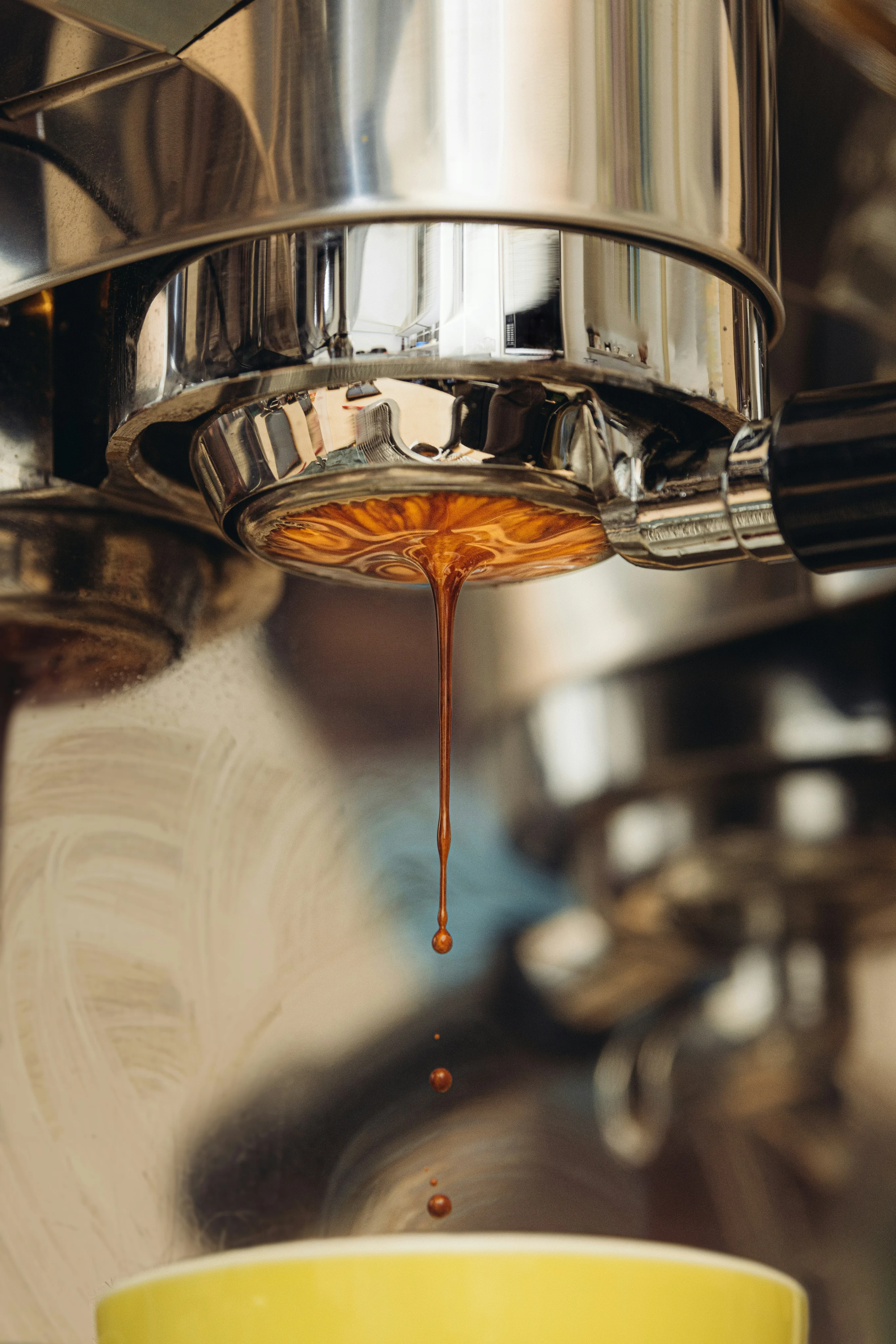 Fresh espresso at The Crooked Cup