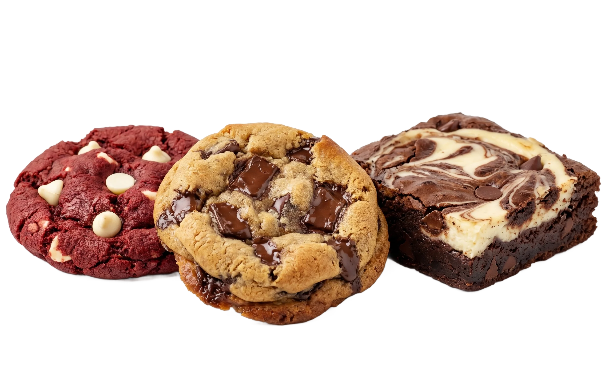 Assorted gourmet cookies and brownie dessert platter
