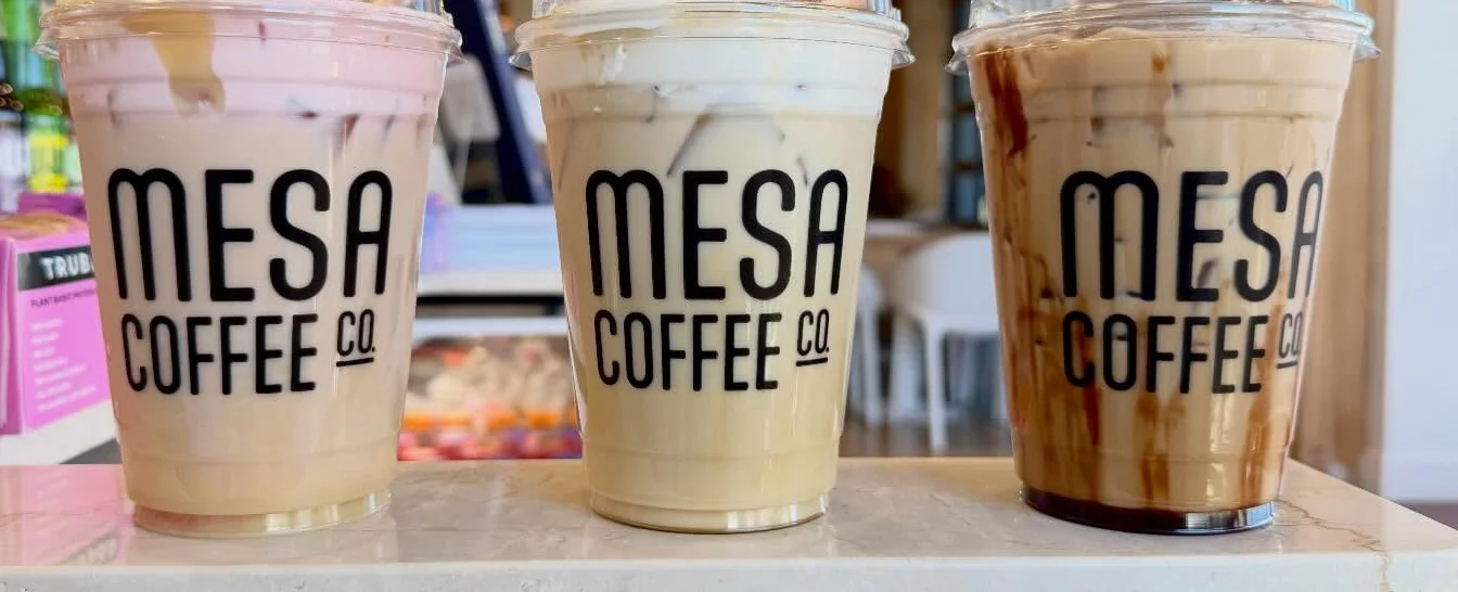 Iced coffee drinks from Mesa Coffee Co.