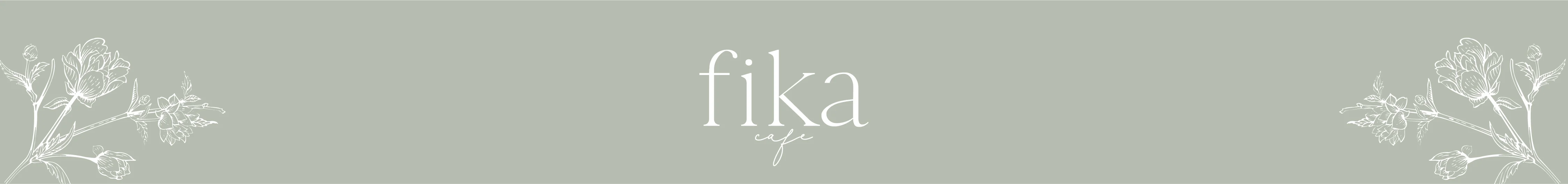 Elegant cafe logo design with floral accents