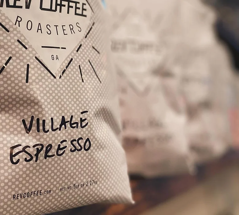 Rev Coffee Roasters Village Espresso packaging