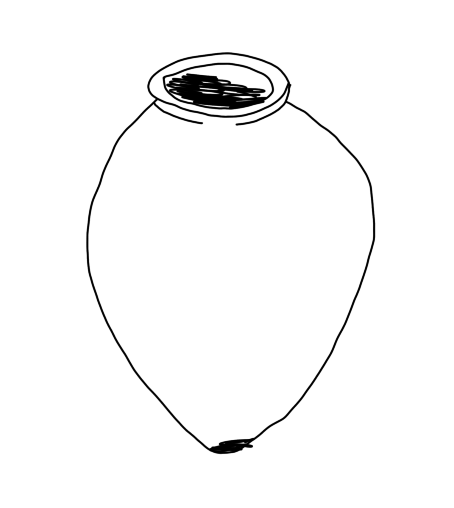 Illustration of a qvevri, the clay vessel used for Georgian wine