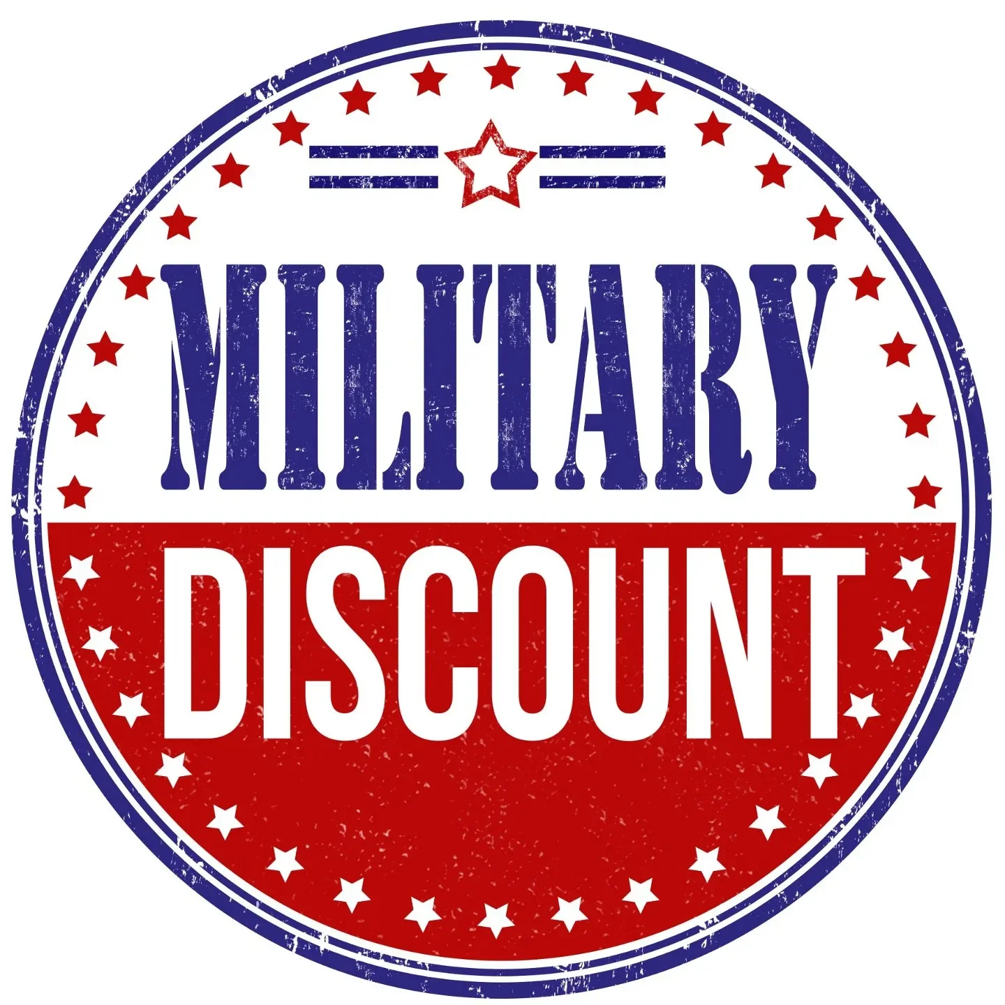 Military discount promotional badge