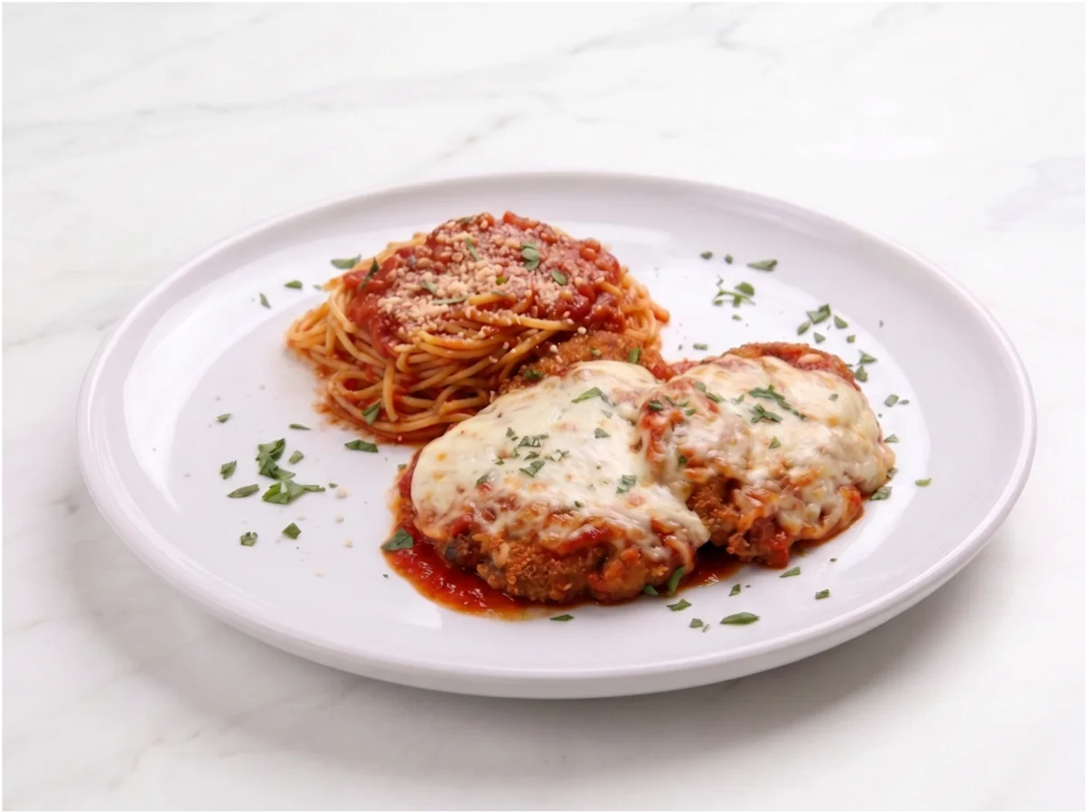 Lunch - Chicken Parmigiana & Spaghetti