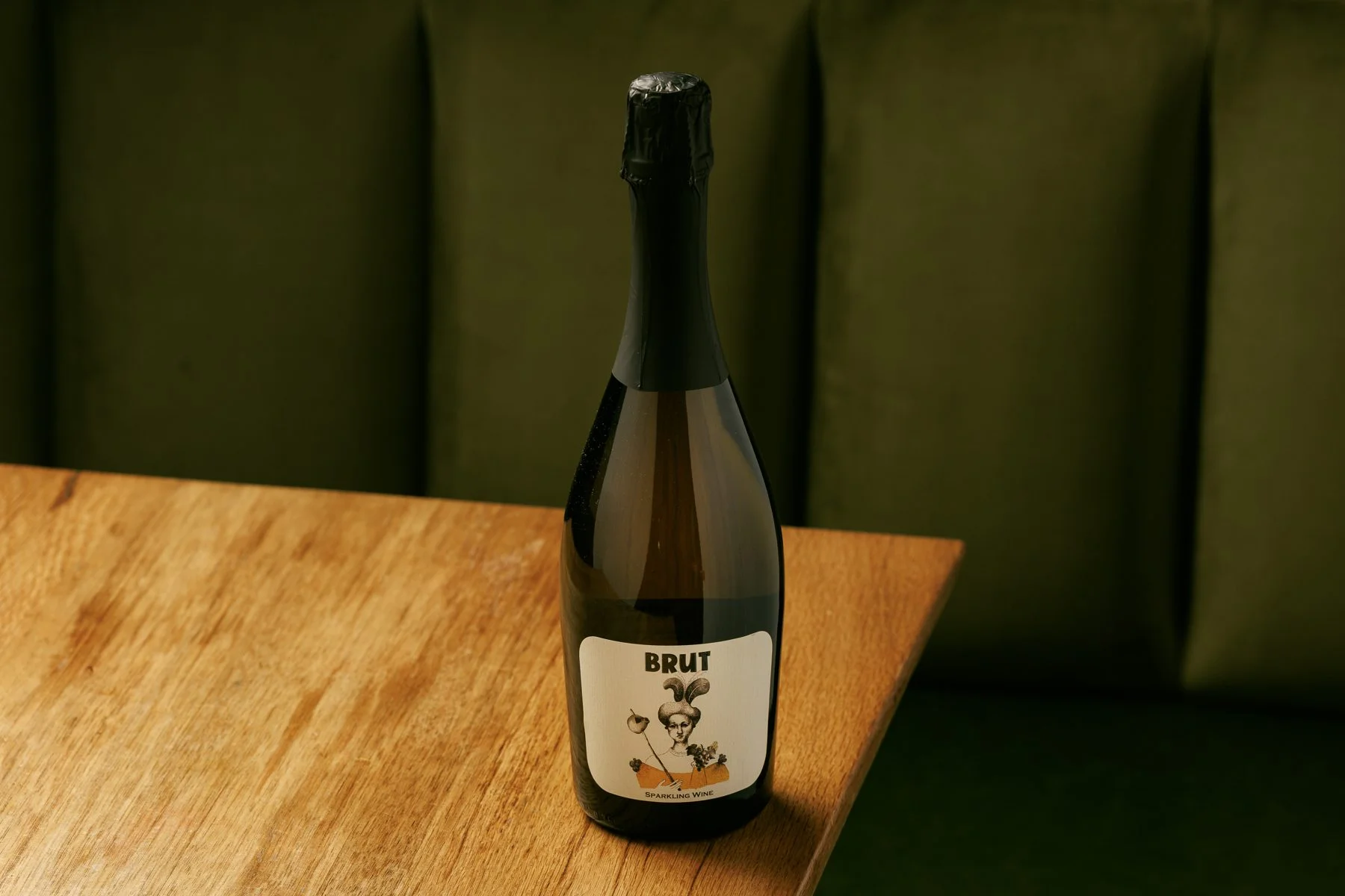 Bottle of Georgian sparkling wine at Chama Mama