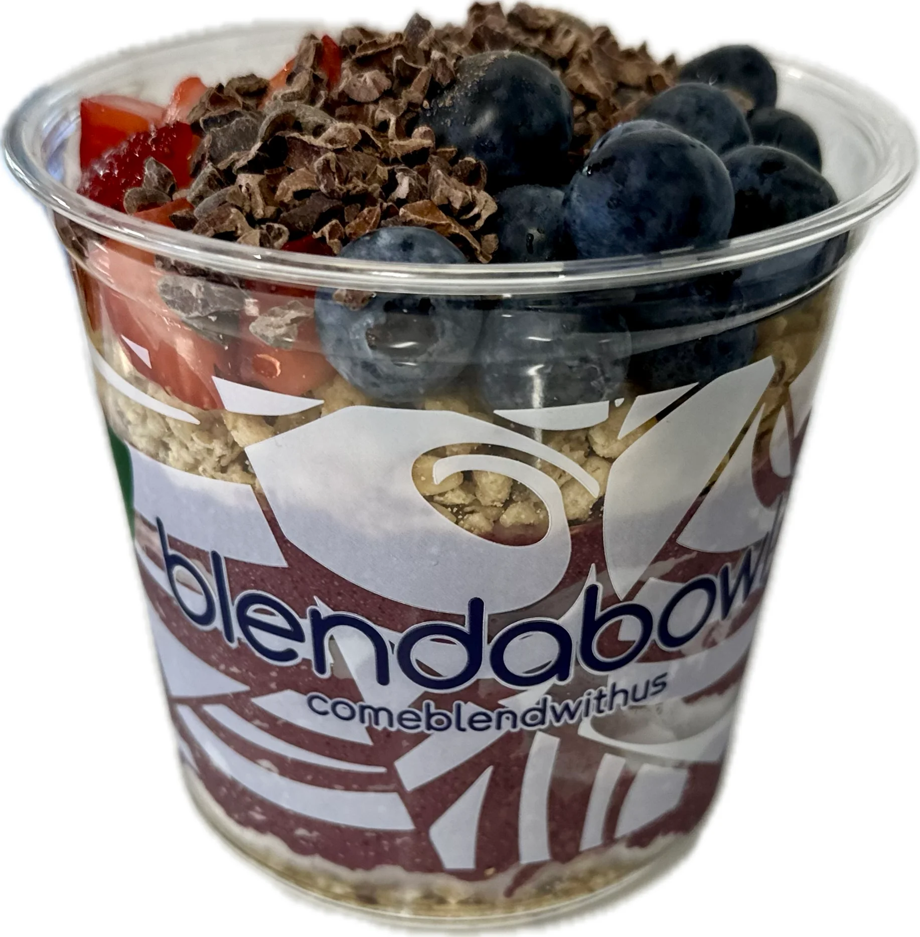 Delicious smoothie bowl with an acai base