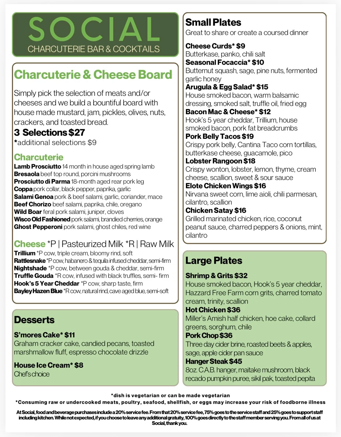 Current Menu