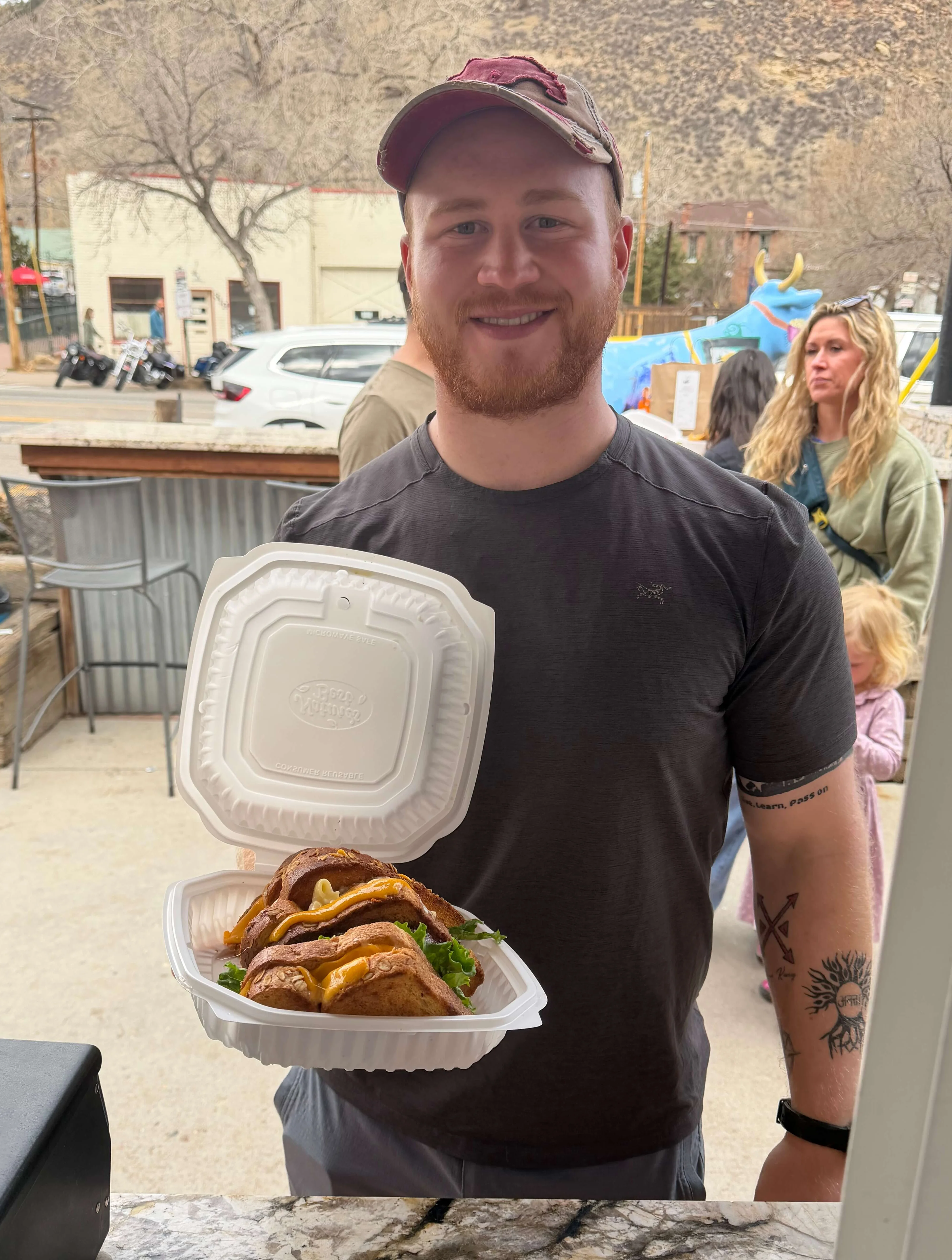Delicious street tacos served in a takeout container