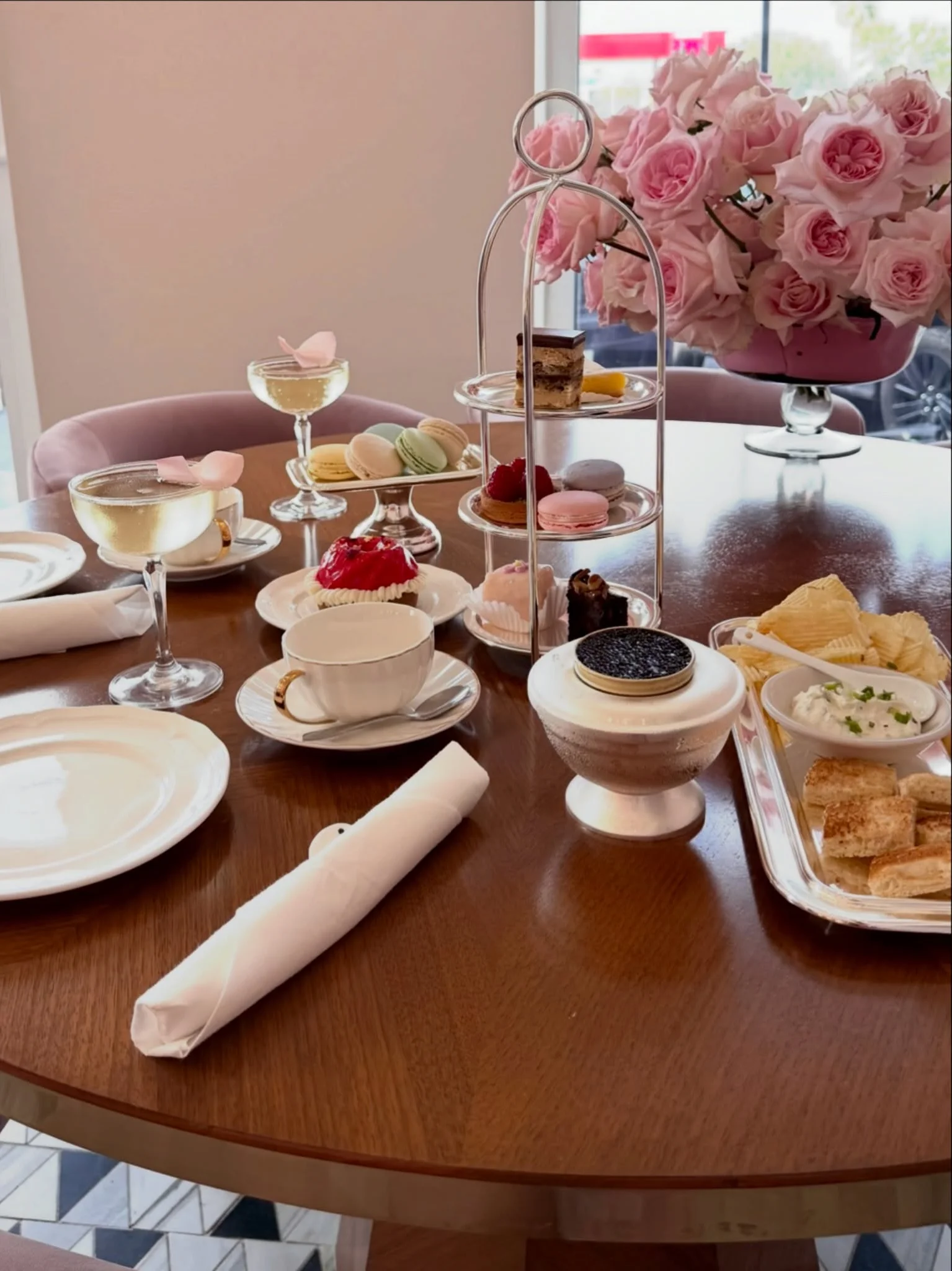Bien Merite High Tea Setup plus caviar