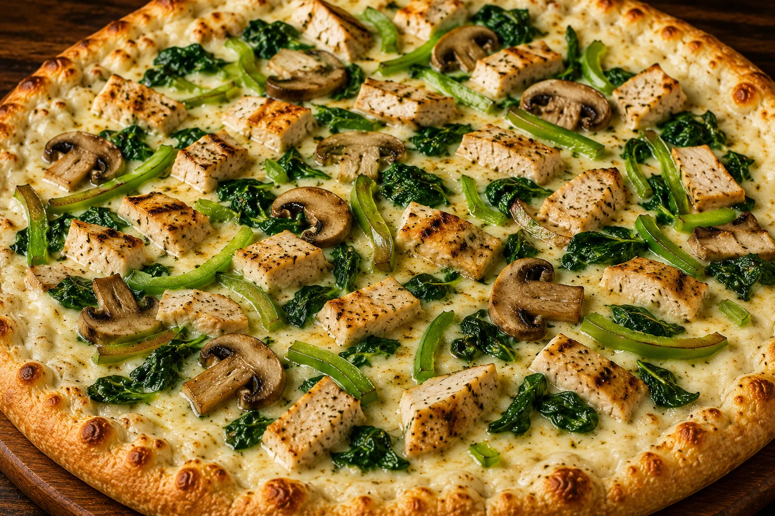 Chicken Alfredo Pizza