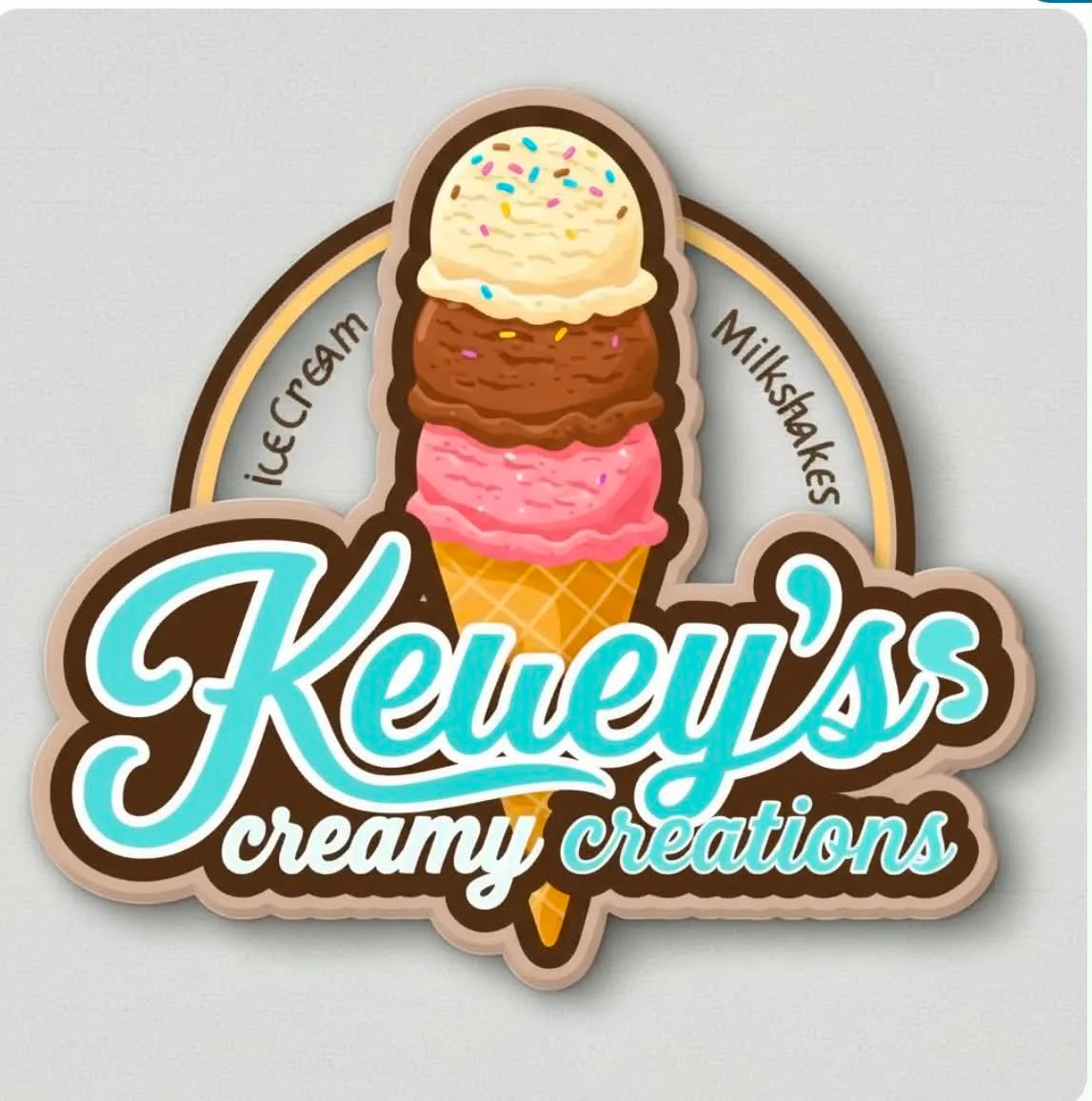 Colorful ice cream cone with three scoops