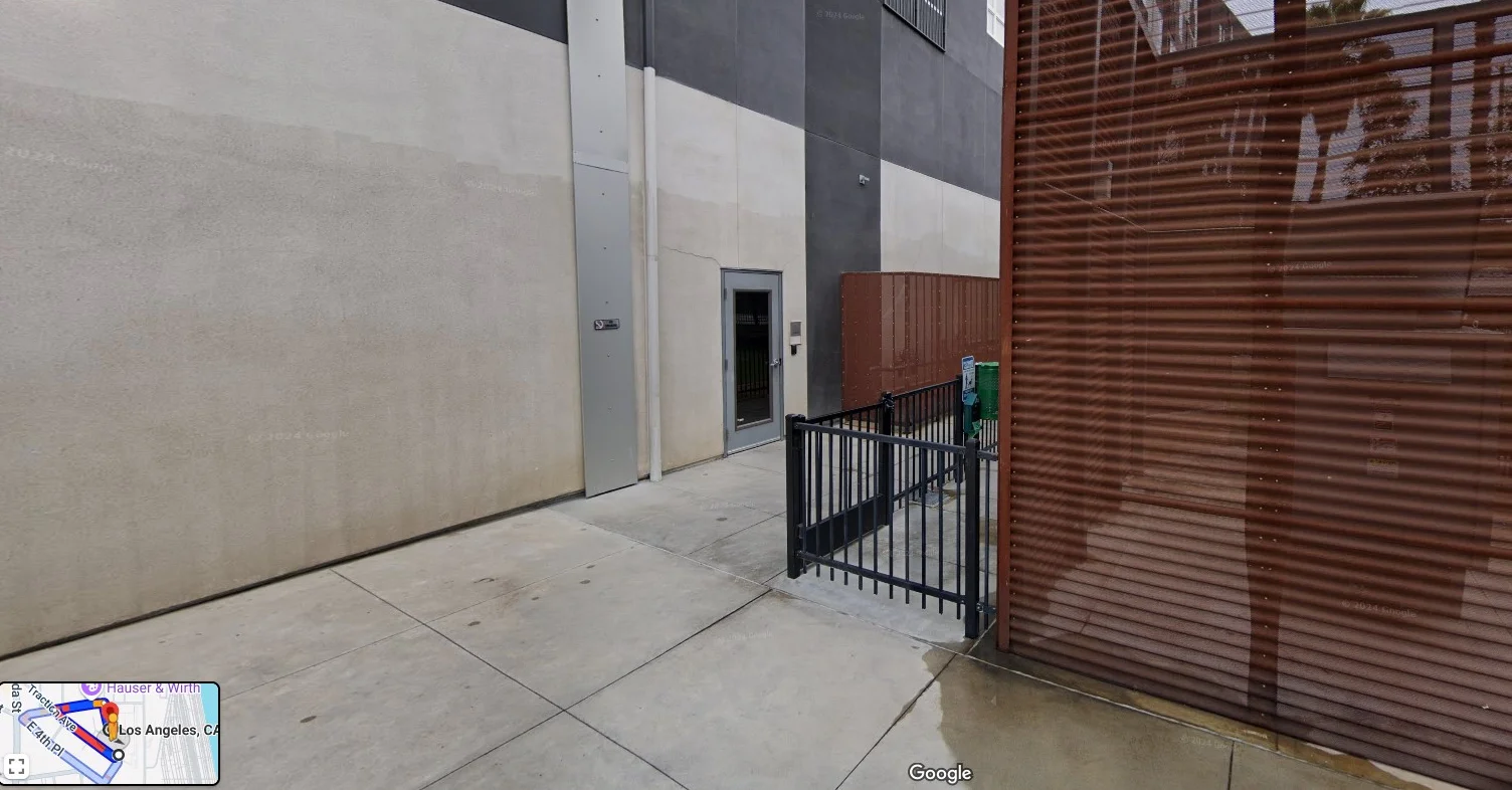 Modern urban alleyway with sleek architecture